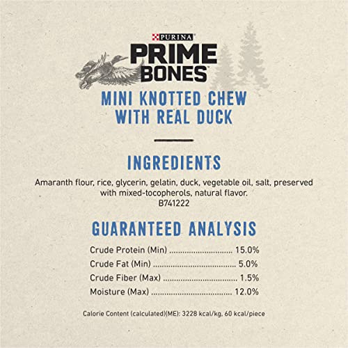 Foto 5 | Golosinas Para Perros Purina Prime Bones Mini Knotted Chews Duck 26u - Venta Internacional.