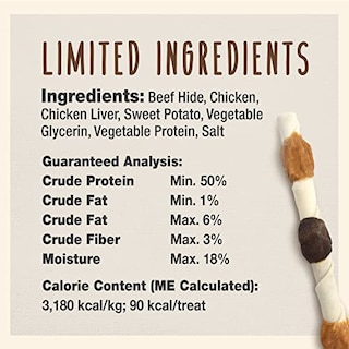 Foto 3 | Dog Treats Cadet Premium Gourmet Shish Kabobs De Piel Cruda, Talla Xl - Venta Internacional.
