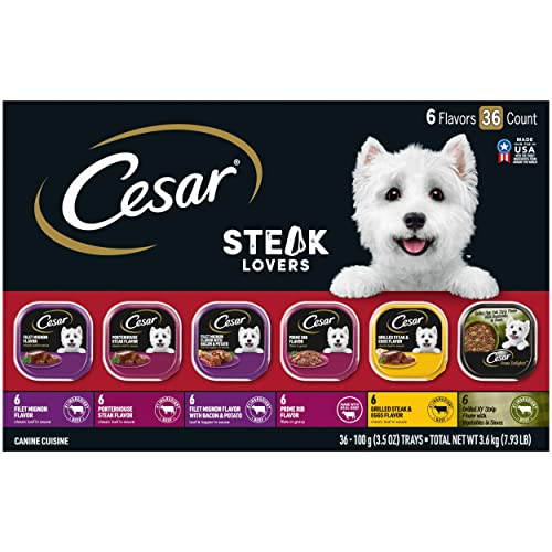 Foto 2 pulgar | Comida Húmeda Para Perros Cesar Adult Soft Steak Lovers 36 X 100 G - Venta Internacional.