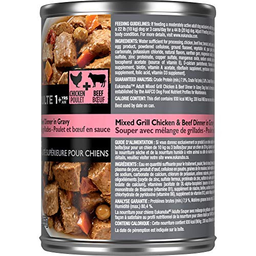 Foto 3 pulgar | Comida Húmeda Para Perros Eukanuba, Mezcla De Pollo Y Ternera A La Parrilla, 375 Ml (12 - Venta Internacional.