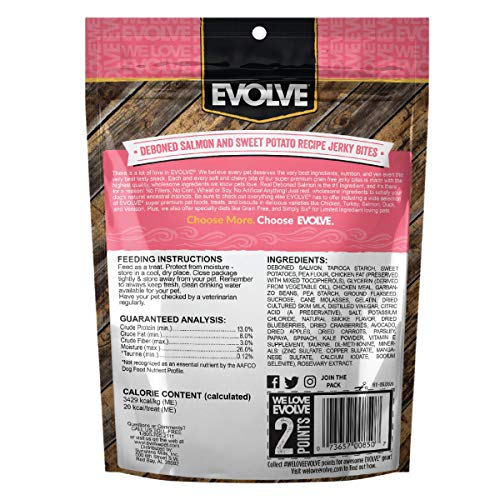 Foto 3 pulgar | Dog Treats Evolve, Sin Cereales, Salsa Seca De Salmón Y Batata - Venta Internacional.