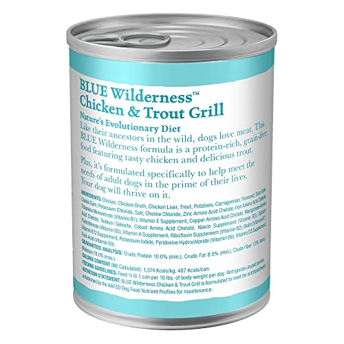 Foto 4 pulgar | Comida Húmeda Para Perros Blue Buffalo Wilderness Adult Trucha & Chicken - Venta Internacional.