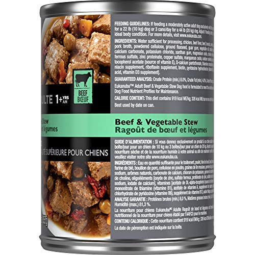 Foto 3 pulgar | Comida Húmeda Para Perros Eukanuba, Estofado De Ternera Y Verduras Para Adultos (12 X 370 Ml) - Venta Internacional.