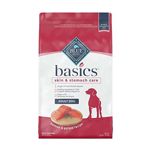 Alimento Para Perros Blue Buffalo Basics Para El Cuidado De La Piel Y El Estómago, Salmón, 24 Libras - Venta Intern