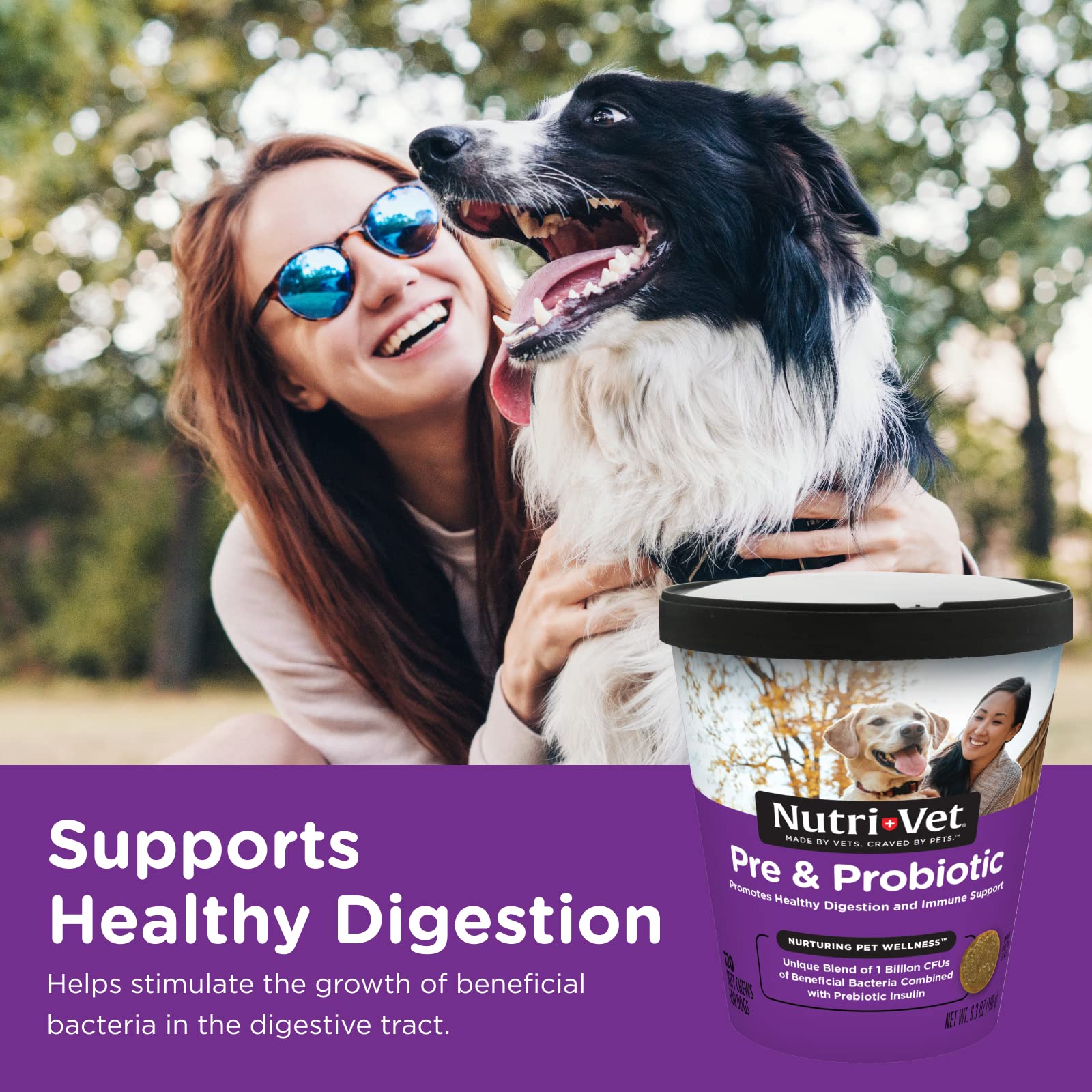 Foto 3 pulgar | Soft Chews Nutri-vet Pre Y Probiotic Para Perros 120 Unidades - Venta Internacional.