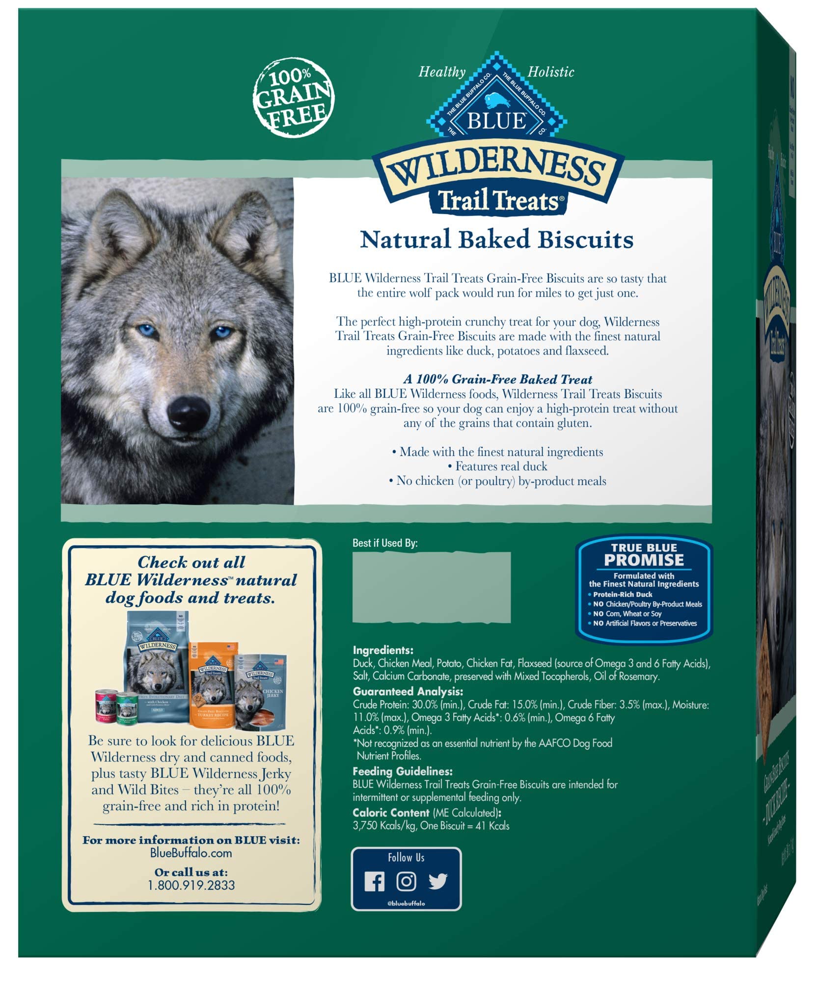 Foto 3 pulgar | Galletas Para Perros Blue Buffalo Wilderness Duck 1,06 Kg - Venta Internacional.