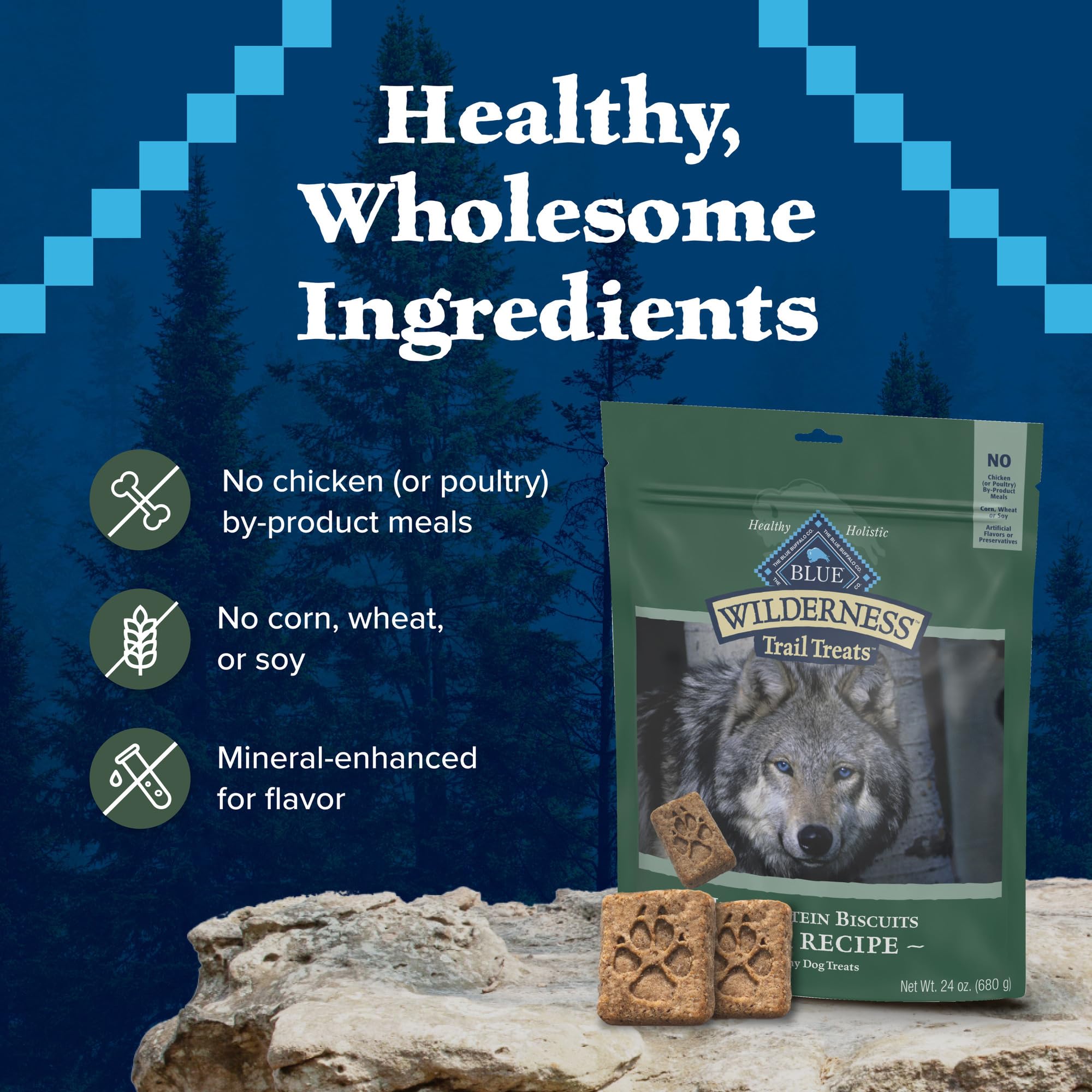 Foto 7 | Galletas Para Perros Blue Buffalo Wilderness Duck 1,06 Kg - Venta Internacional.