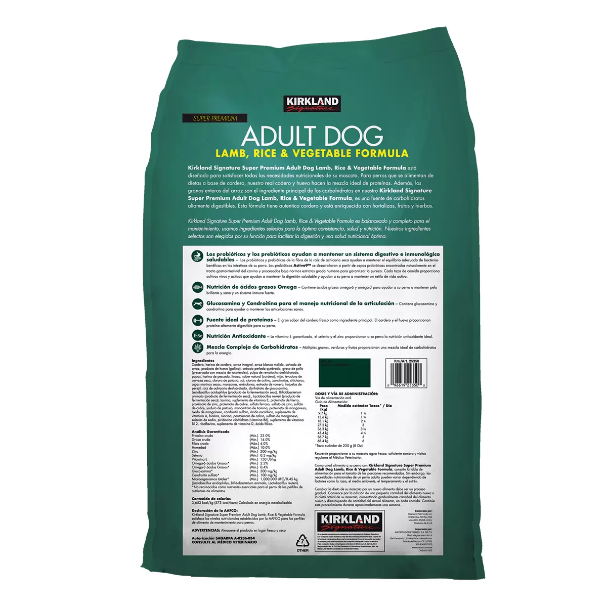 Foto 4 pulgar | Alimento Para Perro Adulto Kirkland Super Premium 18.1kg
