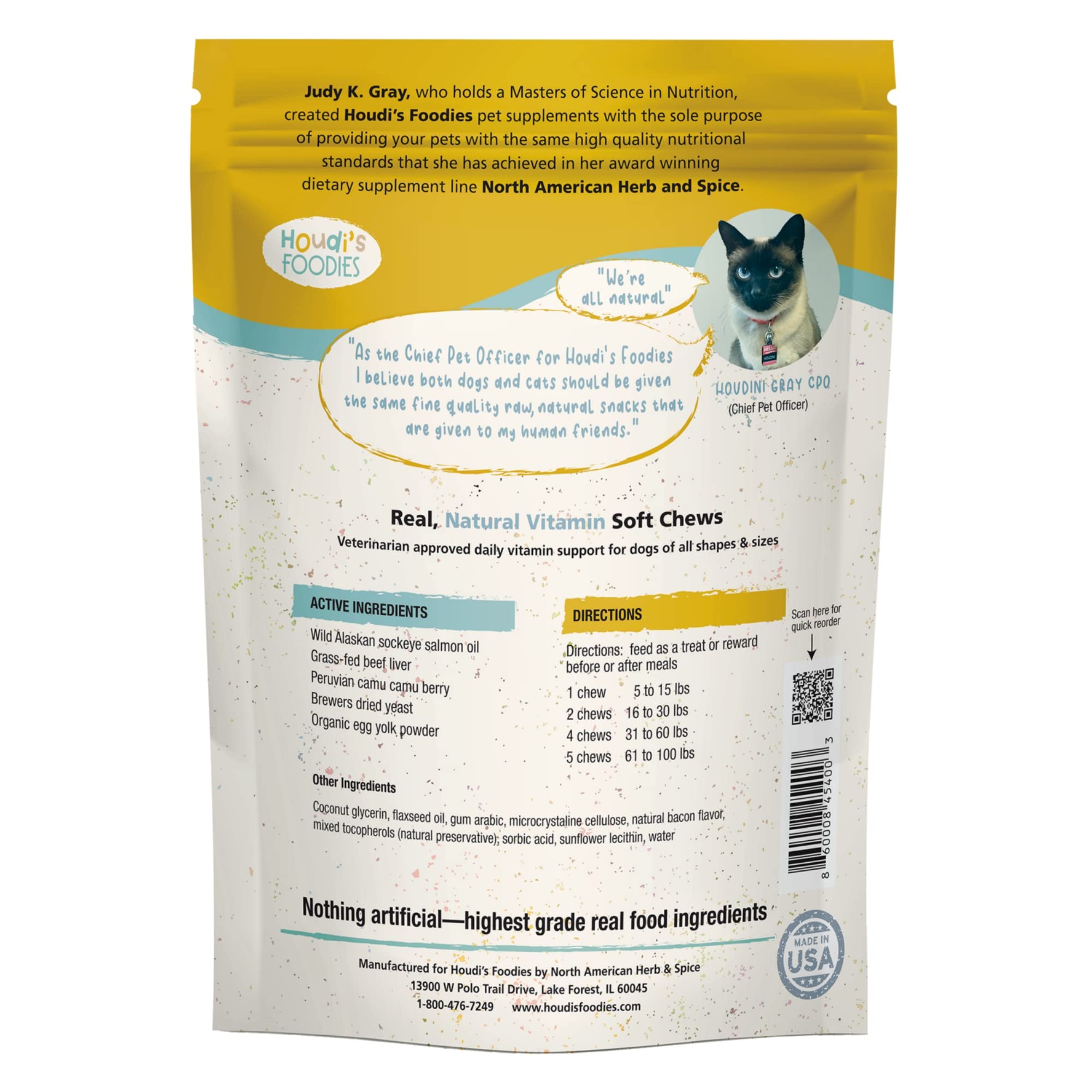 Foto 3 pulgar | Vitamin Treats North American Herb & Spice Houdi's Foodies Dogs - Venta Internacional.