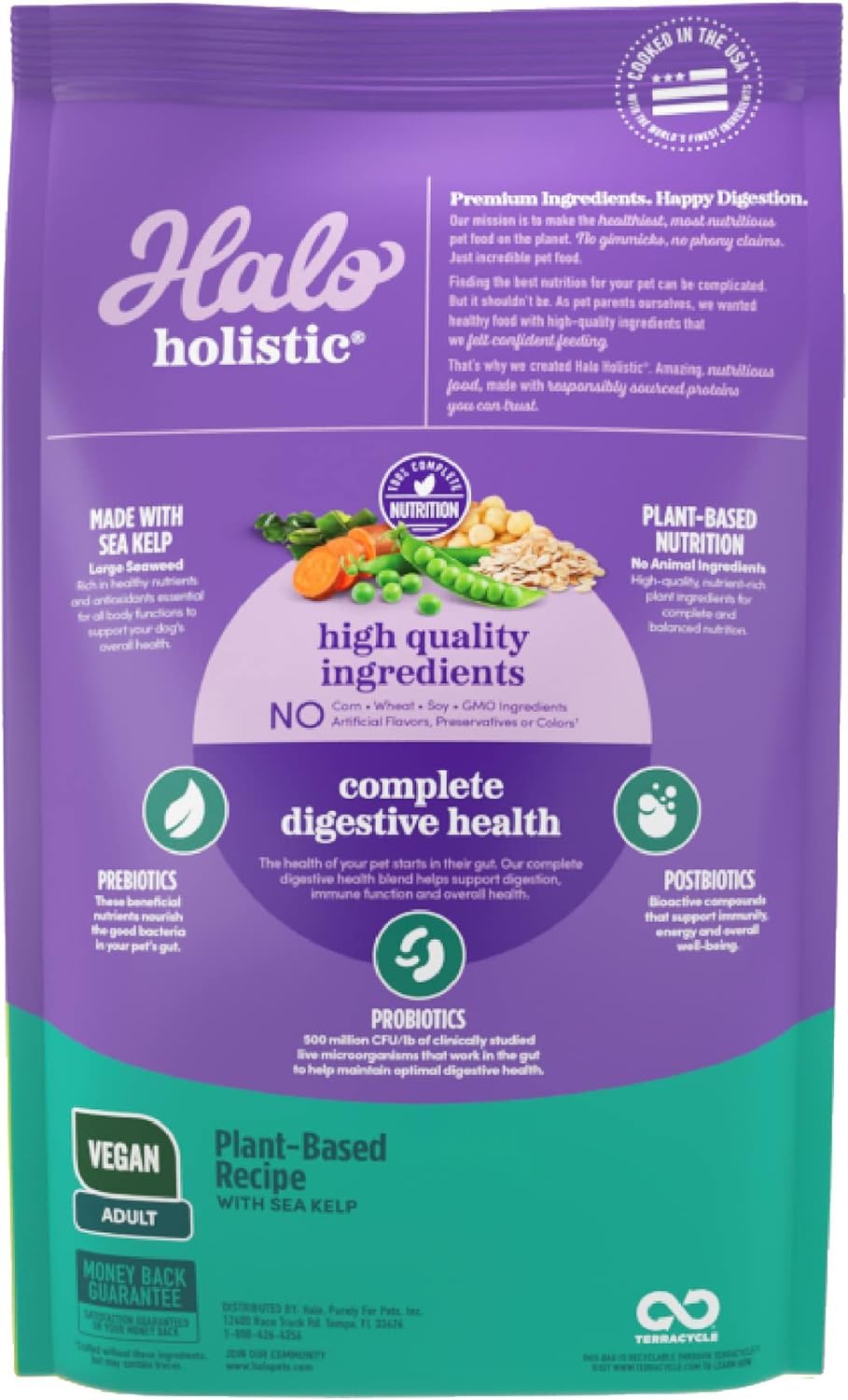 Foto 3 pulgar | Comida Para Perros Halo Holistic, Vegana, A Base De Plantas, Bolsa De 9,53 Kg - Venta Internacional.