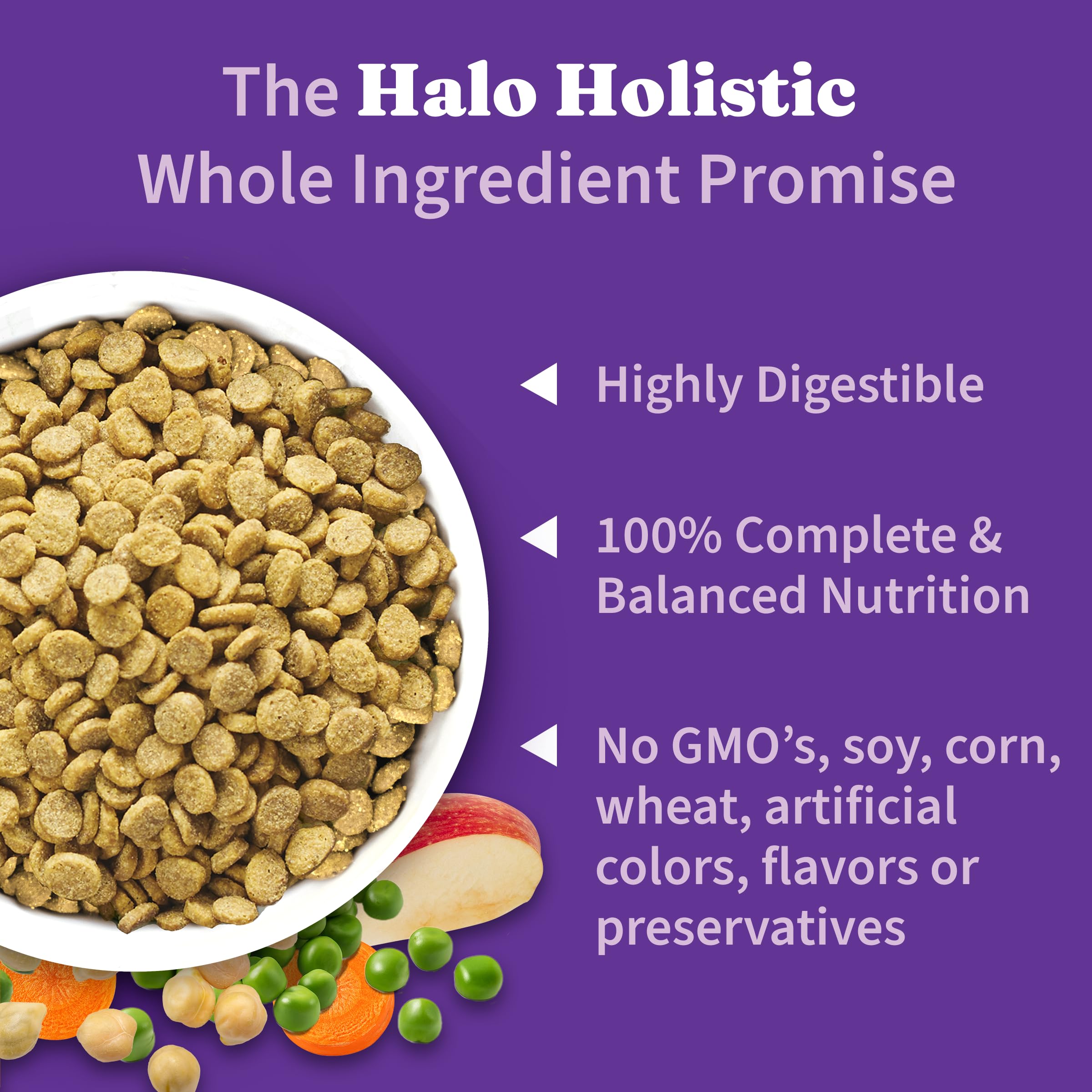 Foto 5 | Comida Para Perros Halo Holistic, Vegana, A Base De Plantas, Bolsa De 9,53 Kg - Venta Internacional.