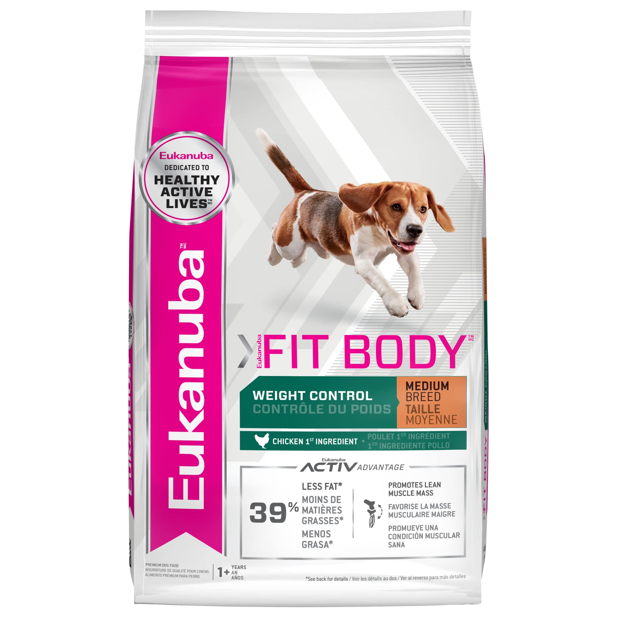 Foto 2 pulgar | Alimento Para Perros Eukanuba Fit, Control De Peso Corporal, Tamaño Mediano, 12 Meses O Más - Venta Internacional.