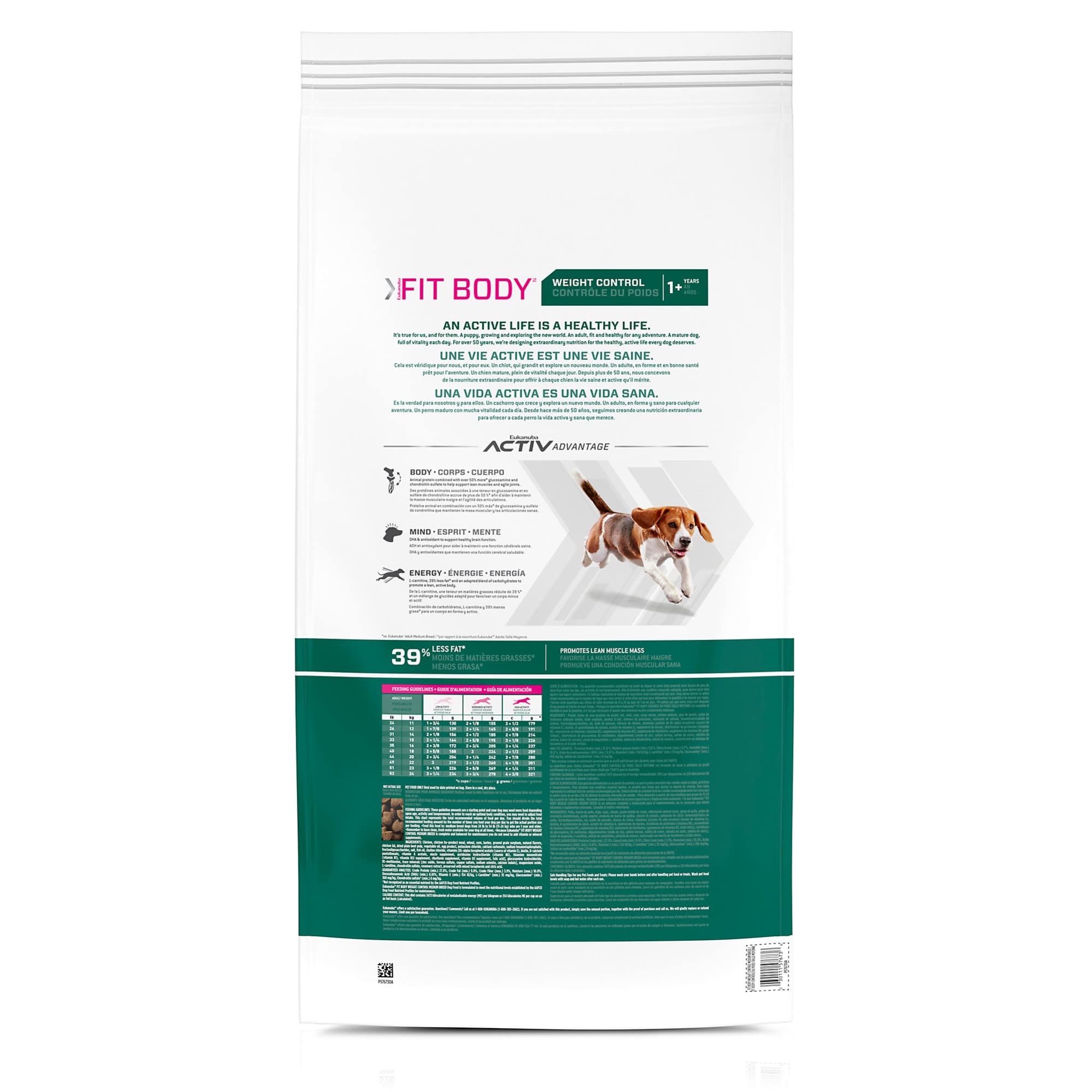 Foto 3 pulgar | Alimento Para Perros Eukanuba Fit, Control De Peso Corporal, Tamaño Mediano, 12 Meses O Más - Venta Internacional.