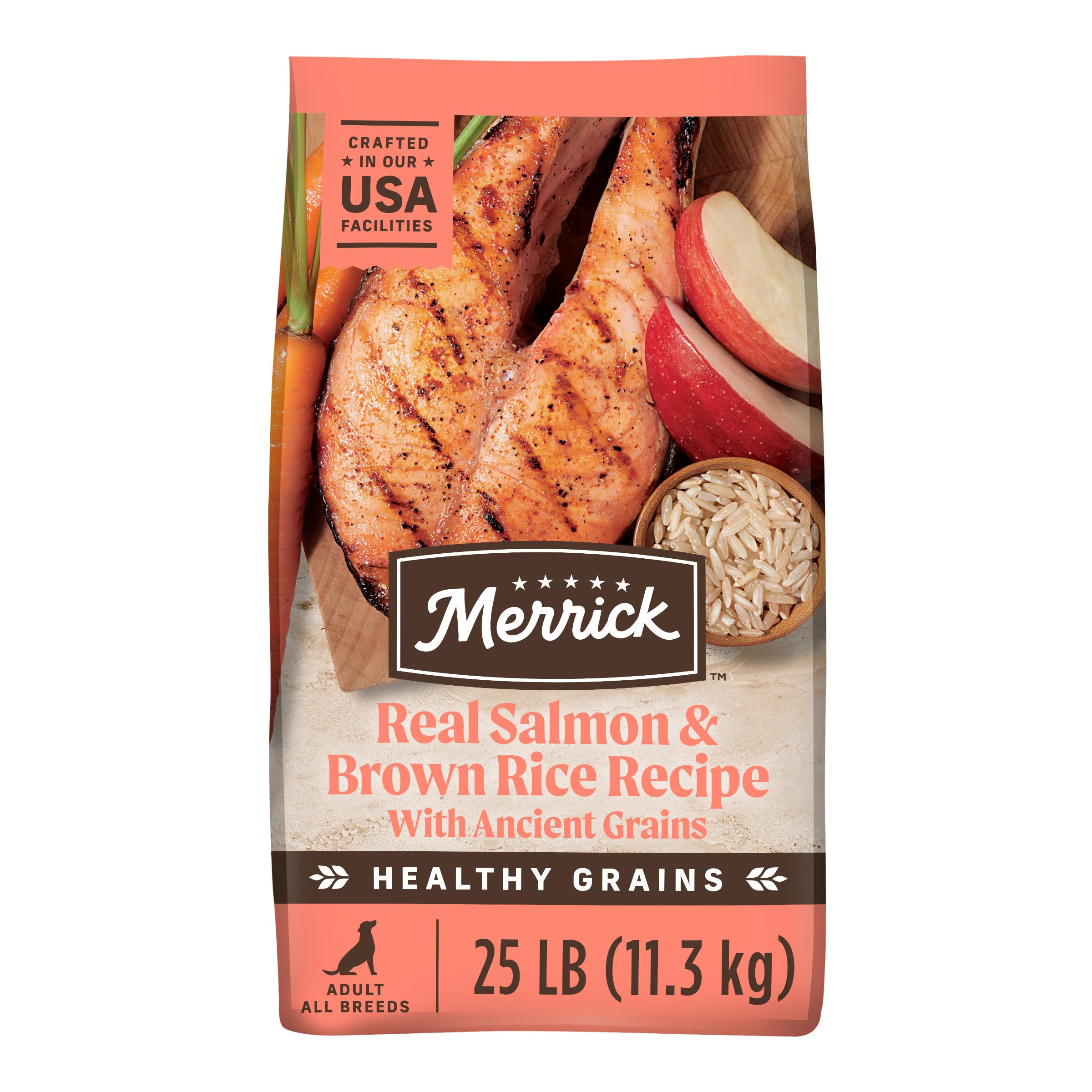 Alimento Para Perros Merrick Healthy Grains Premium Para Adultos, 11,34 Kg - Venta Internacional.