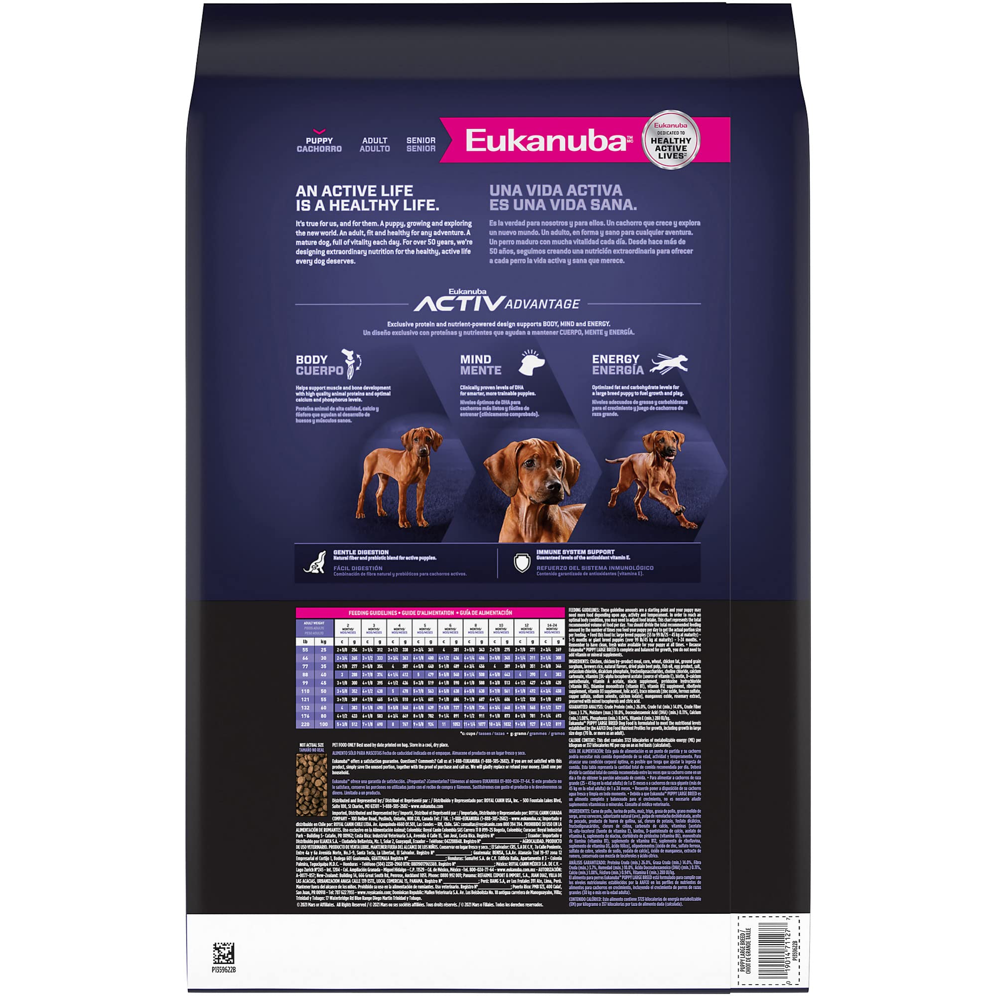 Foto 3 pulgar | Alimento Para Perros Eukanuba Puppy, Raza Grande, Seco, 18,14 Kg - Venta Internacional.