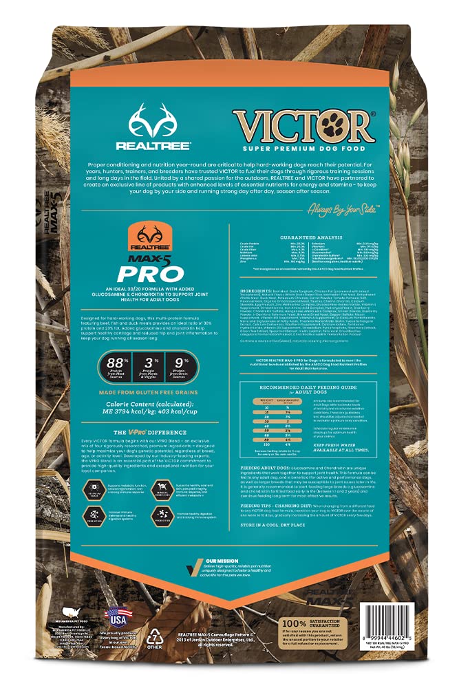 Foto 4 pulgar | Alimento Para Perros Victor Super Premium Realtree Max-5 Pro, 18,14 Kg, 30% De Proteínas, Sin Gluten - Venta Interna