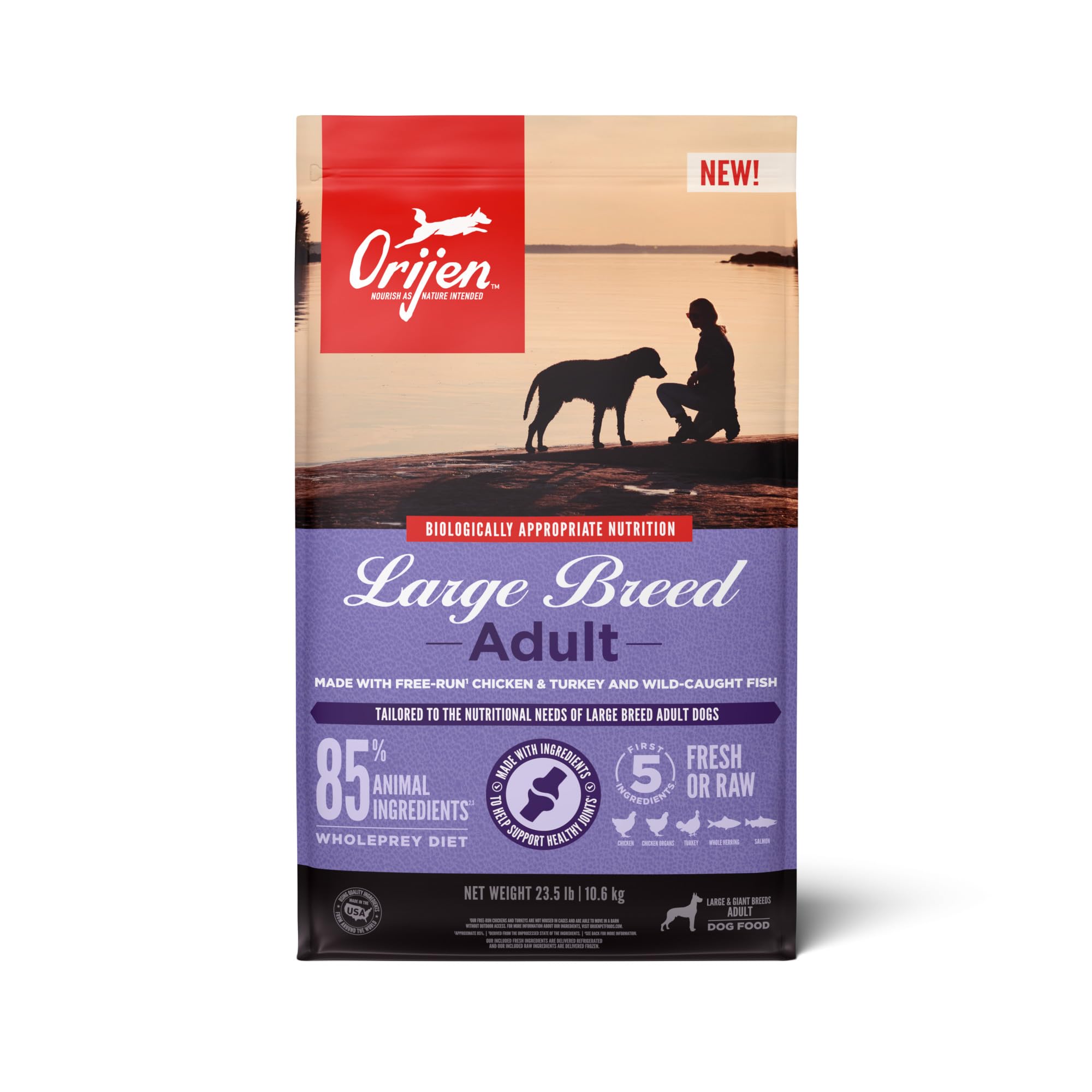 Pienso Para Perros Orijen, Raza Grande, Adulto, 10,7 Kg - Venta Internacional.