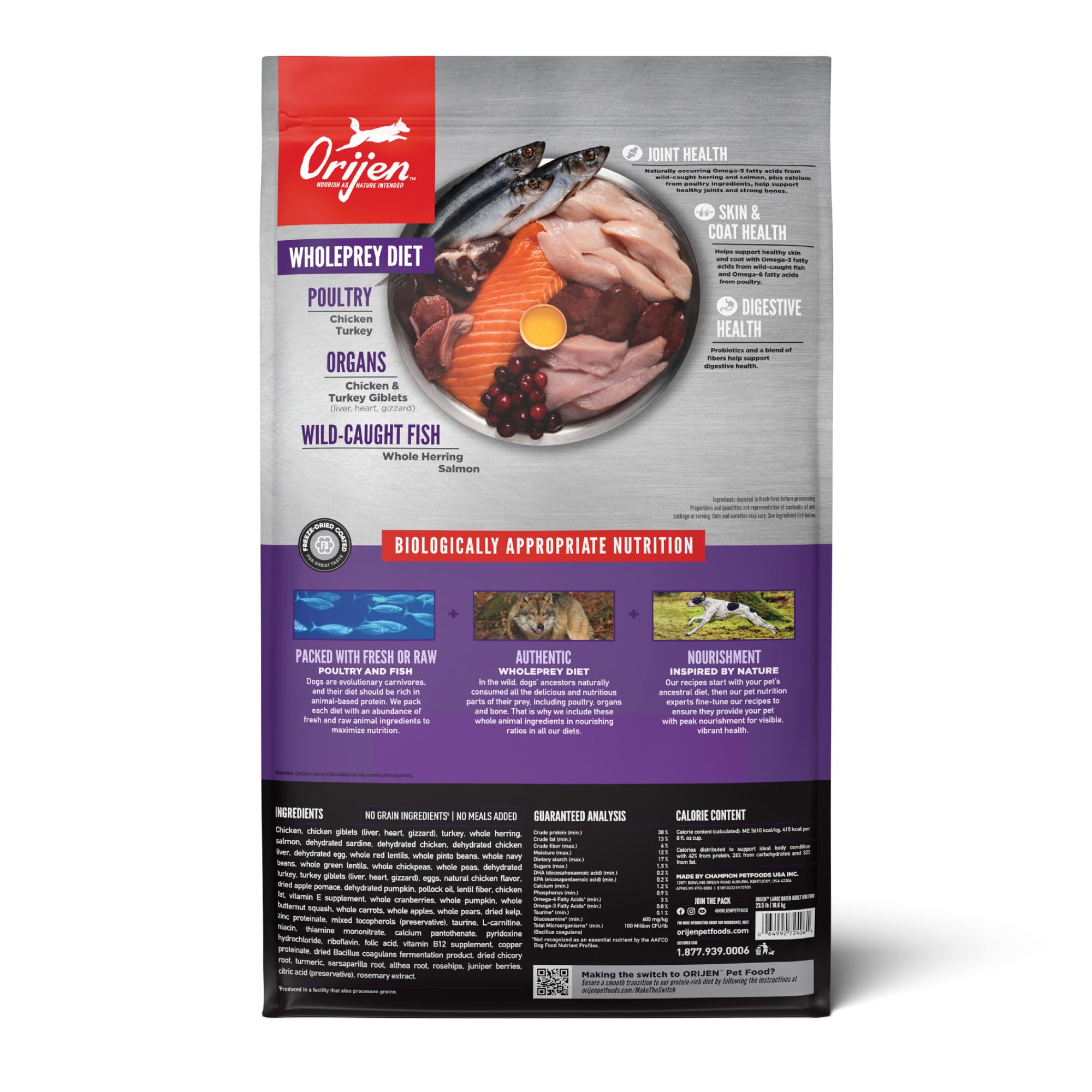 Foto 3 pulgar | Pienso Para Perros Orijen, Raza Grande, Adulto, 10,7 Kg - Venta Internacional.