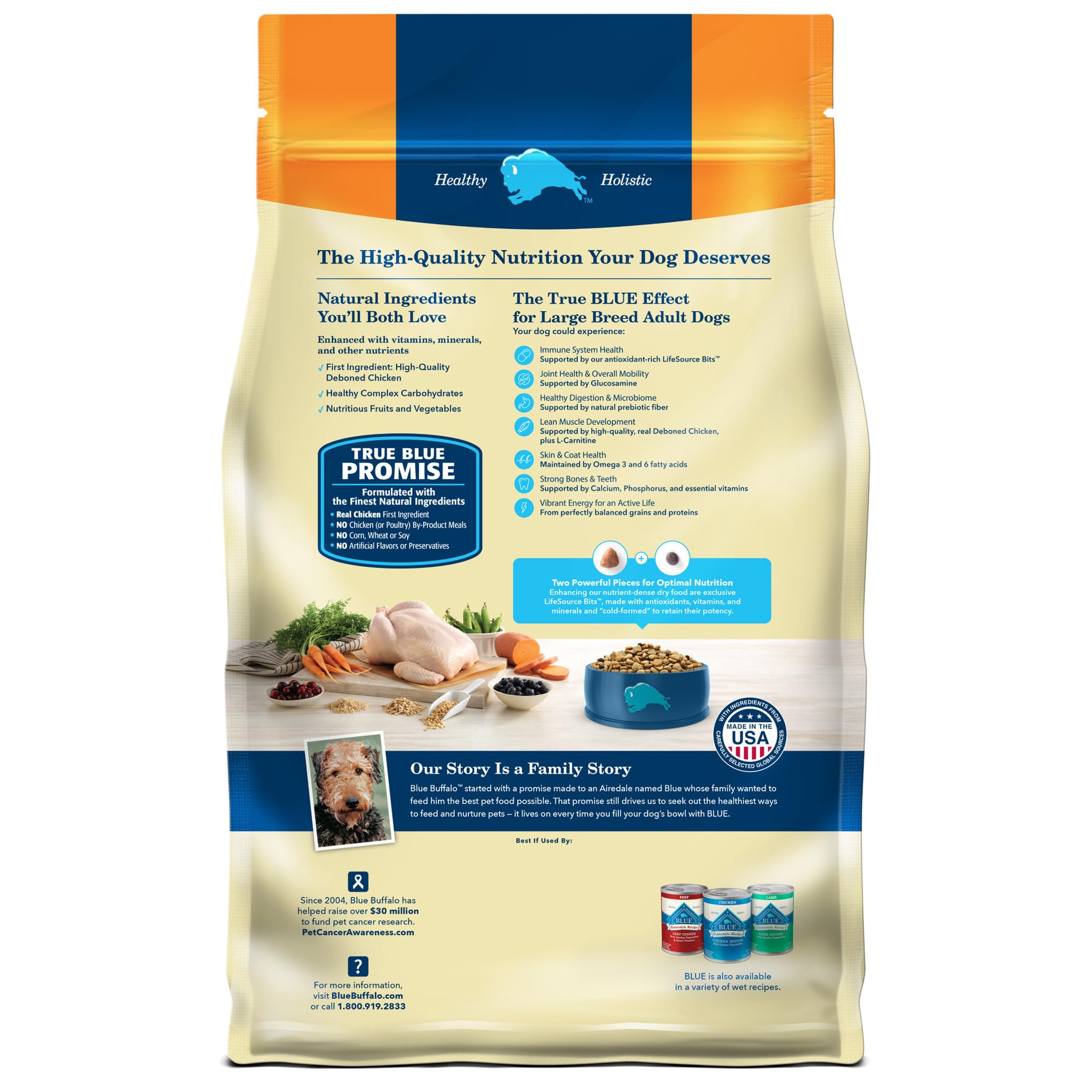 Foto 3 pulgar | Alimento Para Perros Blue Buffalo Life Protection, Raza Grande, 13,6 Kg - Venta Internacional.