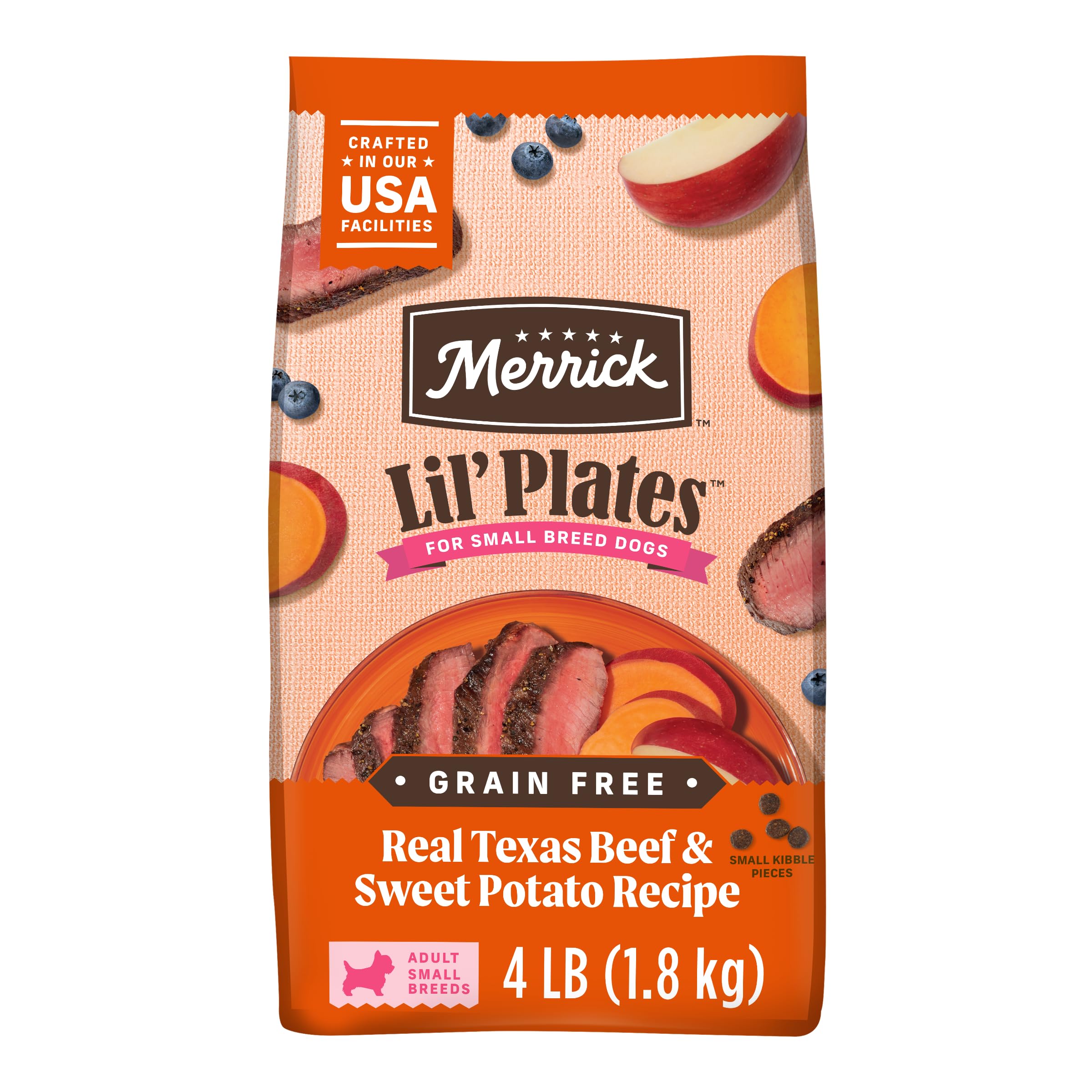 Pienso Seco Para Perros Merrick Lil' Plates Premium Para Perros Pequeños, 1,8 Kg - Venta Internacional.