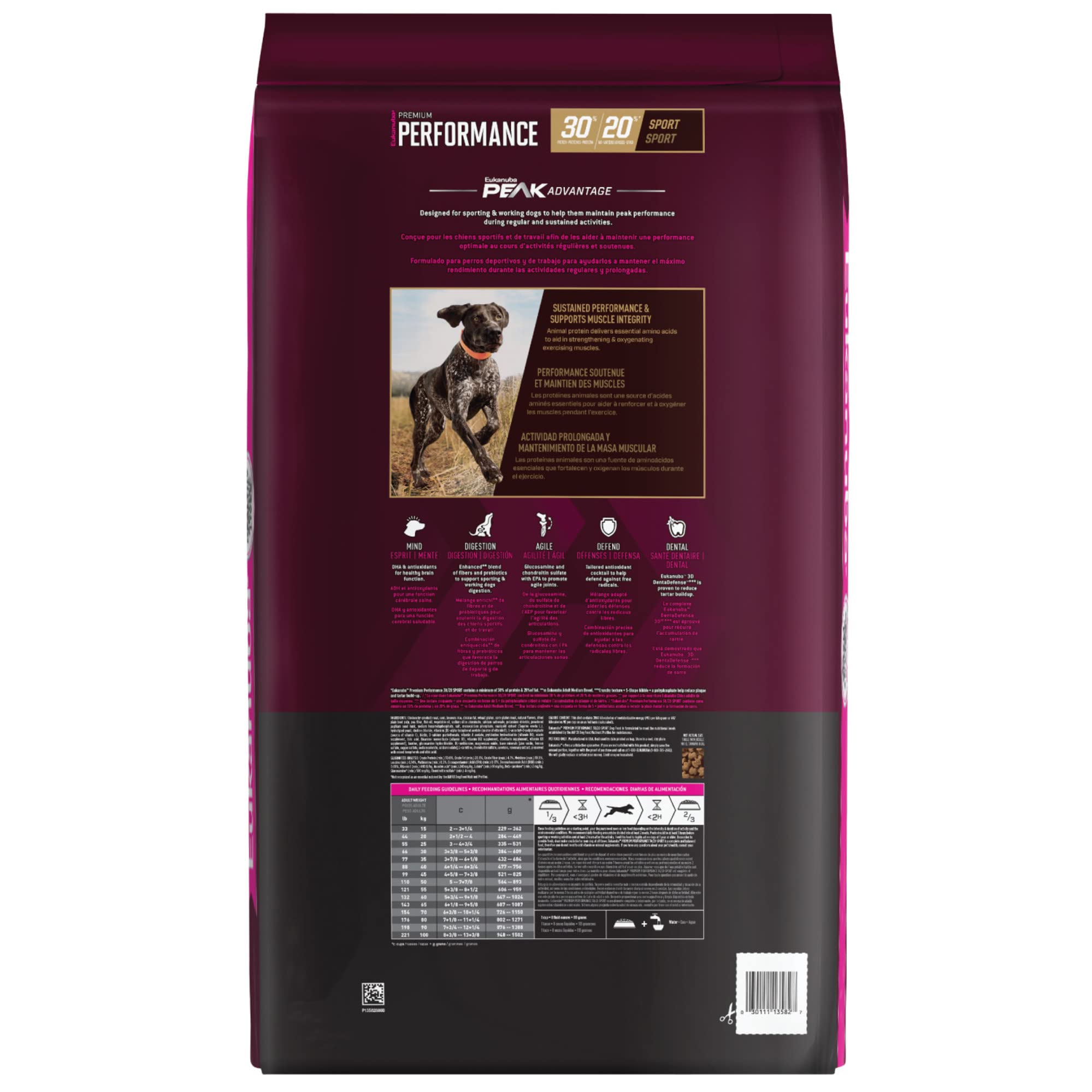 Foto 3 pulgar | Pienso Seco Para Perros Eukanuba Premium Performance 30/20 Sport 12,7 Kg - Venta Internacional.