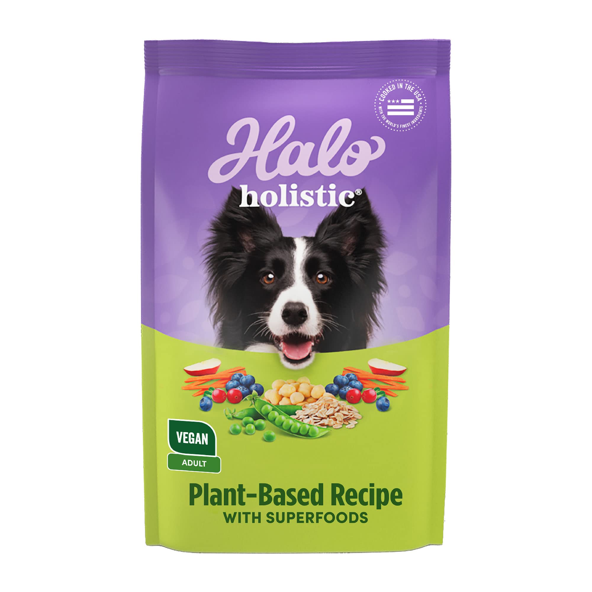 Comida Para Perros Halo Holistic Para Adultos, Vegana, A Base De Plantas, Bolsa De 1,6 Kg - Venta Internacional.