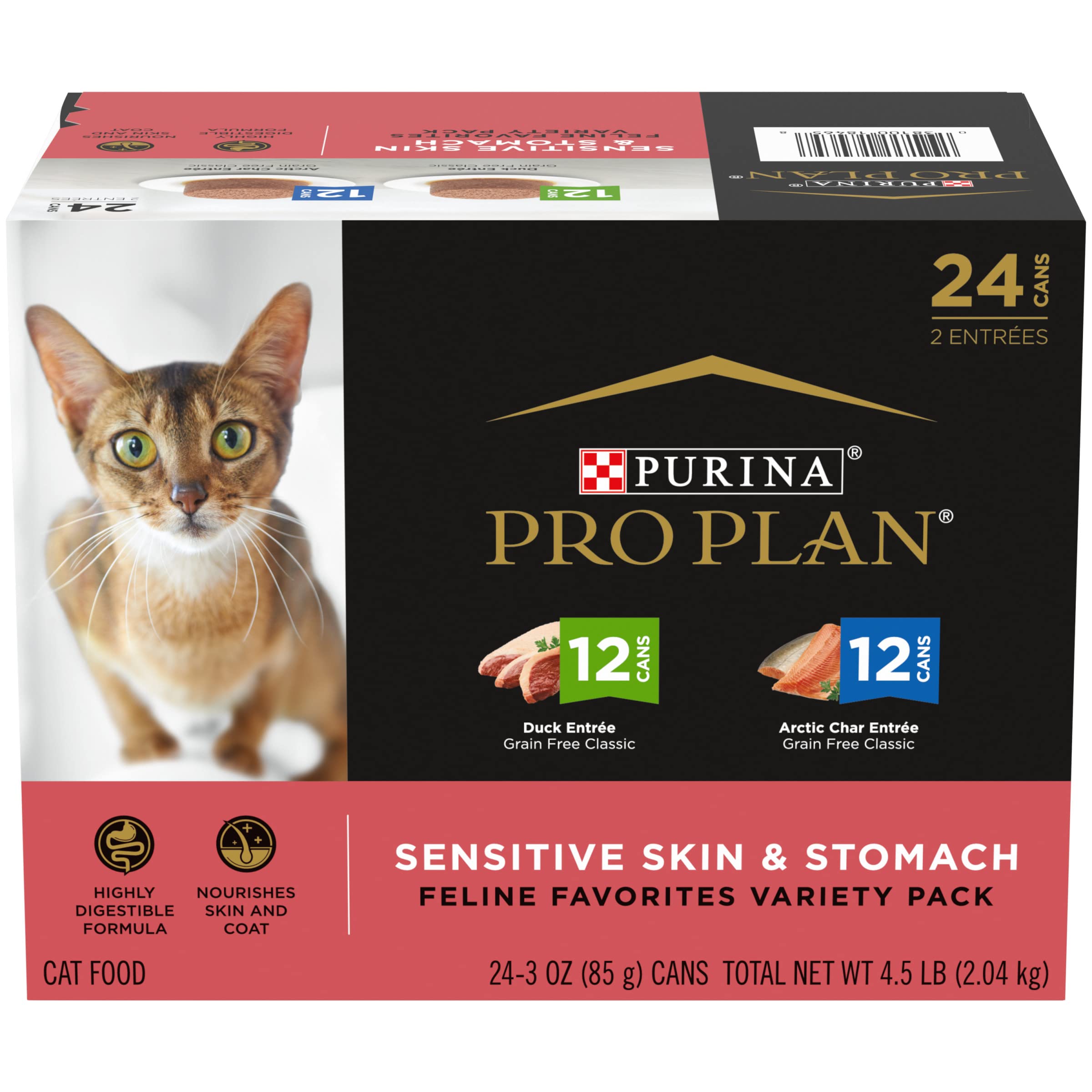 Comida Húmeda Para Gatos Purina Pro Plan Para Piel Y Estómago Sensibles 24 X 85 G - Venta Internacional.