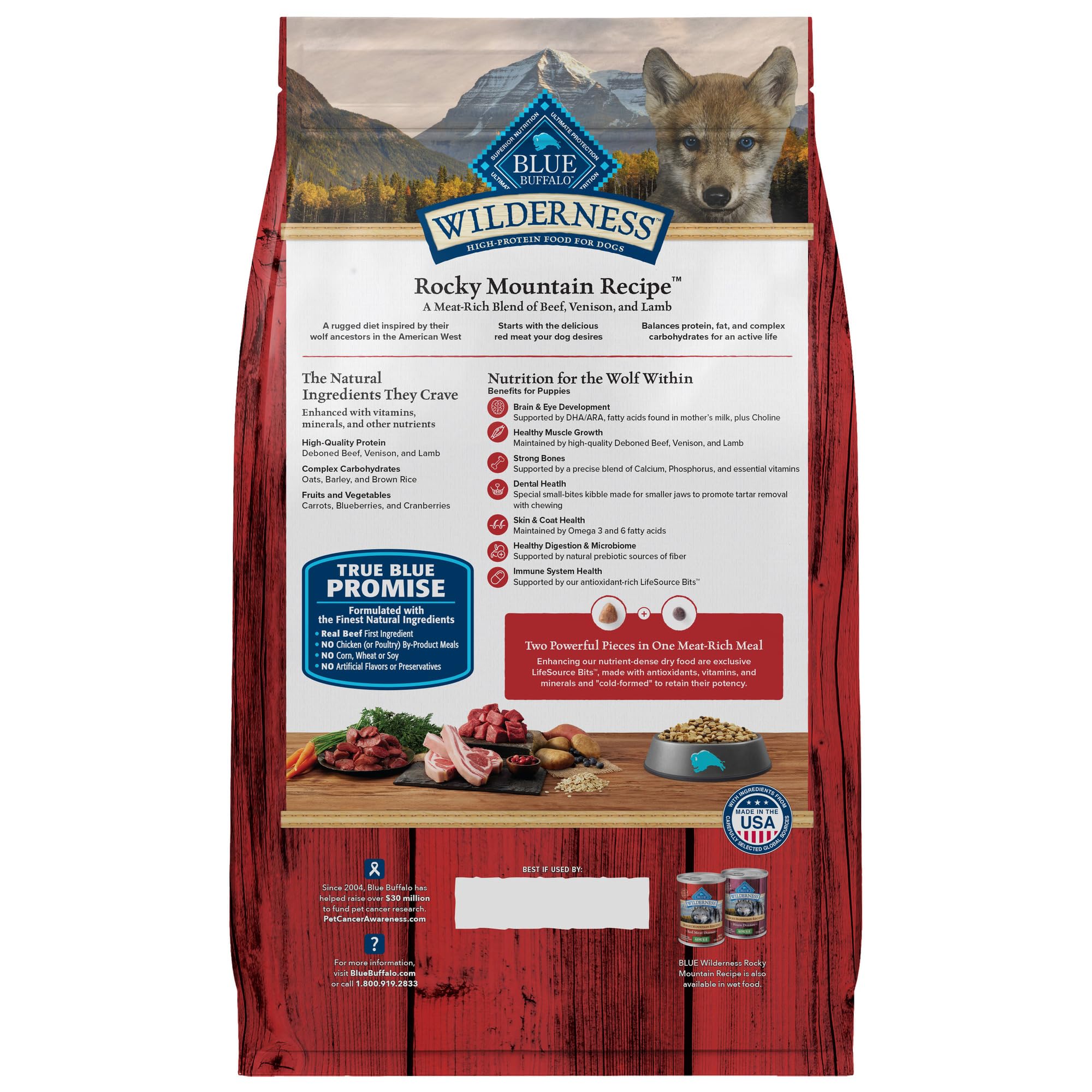 Foto 3 pulgar | Alimento Seco Blue Buffalo Wilderness Rocky Mountain Cachorros, 2 Kg - Venta Internacional.