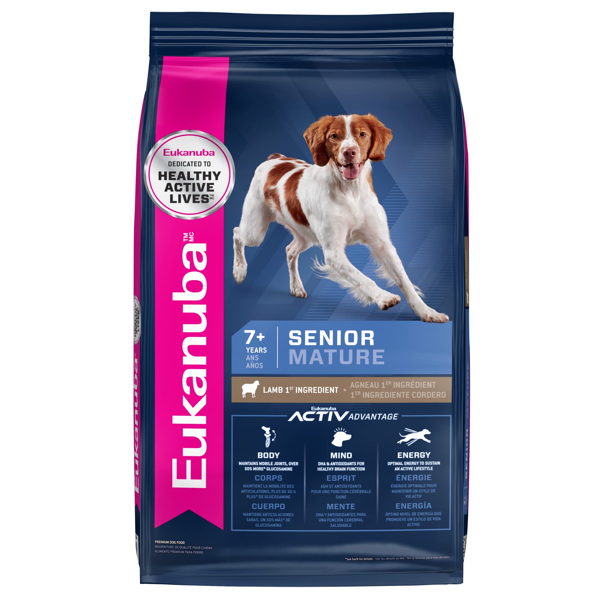 Alimento Para Perros Eukanuba Senior Lamb, Primer Ingrediente, 13,6 Kg - Venta Internacional.