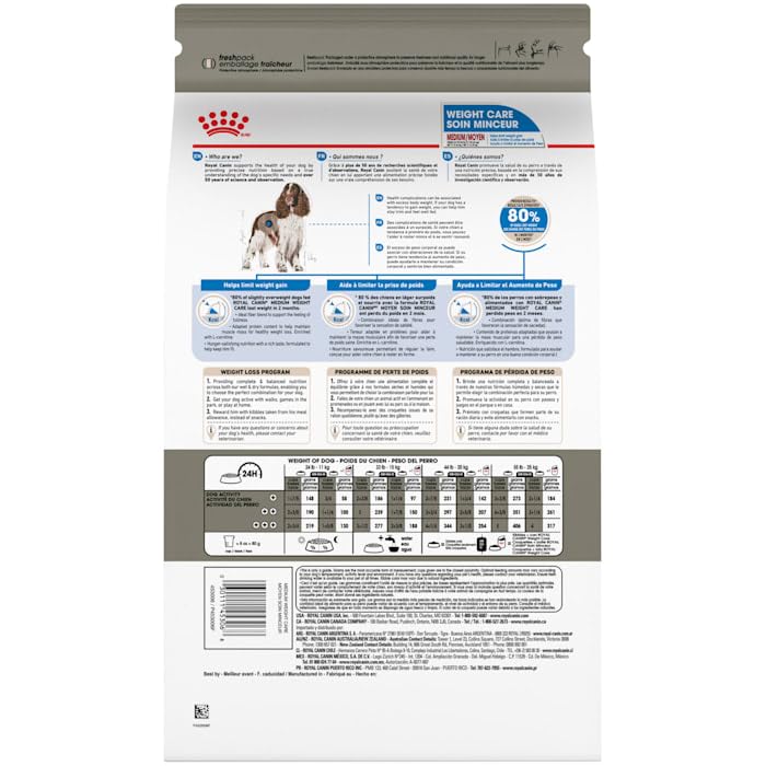 Foto 3 pulgar | Alimento Para Perros Royal Canin De Peso Medio Para Adultos, 7,7 Kg - Venta Internacional.