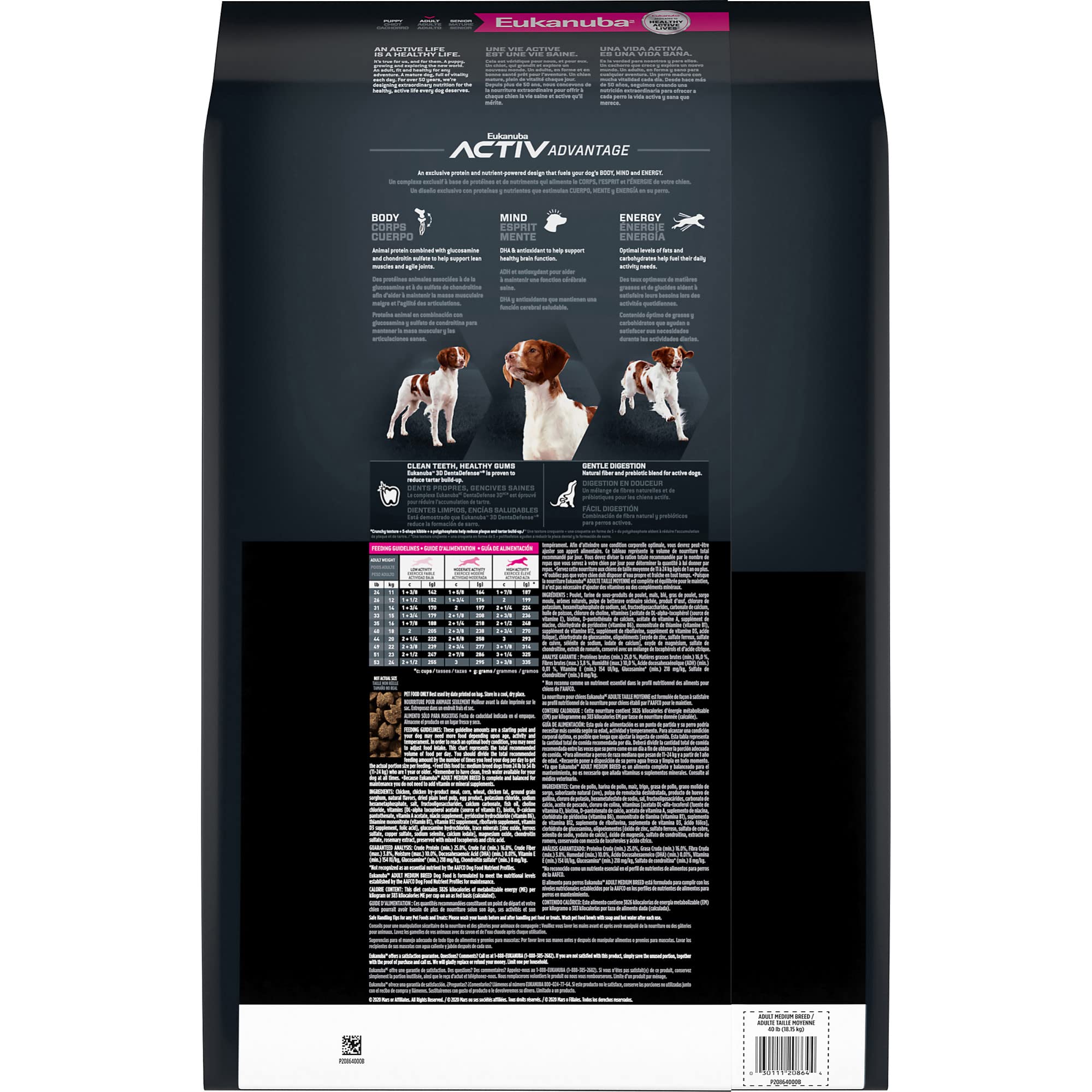 Foto 3 pulgar | Pienso Para Perros Eukanuba Para Adultos De Raza Mediana 18,14 Kg - Venta Internacional.