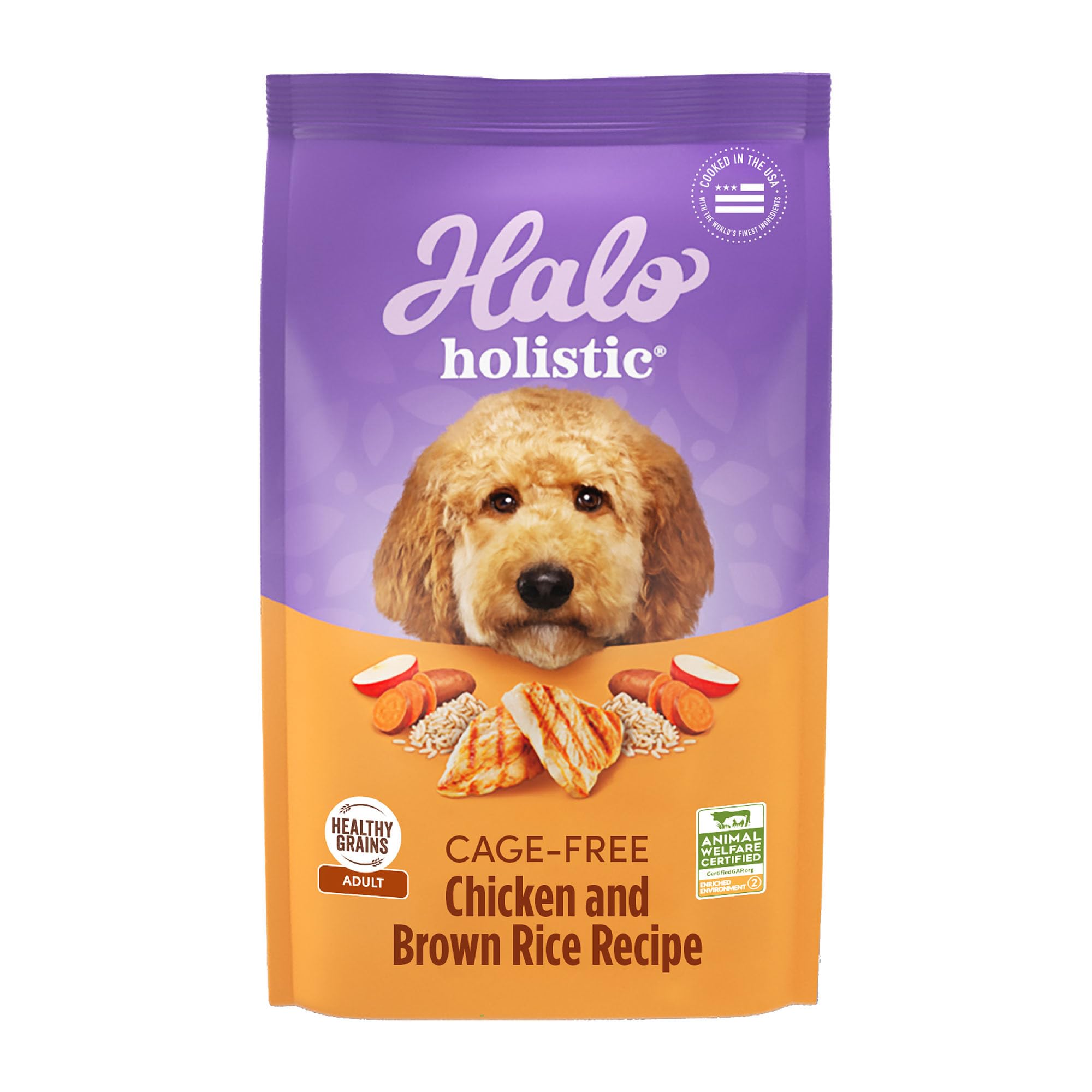 Alimento Para Perros Halo Holistic Free, Pollo Y Arroz Integral, 9,53 Kg - Venta Internacional.