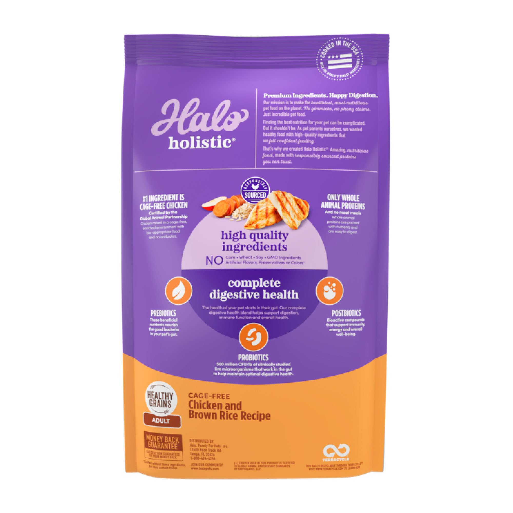 Foto 3 pulgar | Alimento Para Perros Halo Holistic Free, Pollo Y Arroz Integral, 9,53 Kg - Venta Internacional.