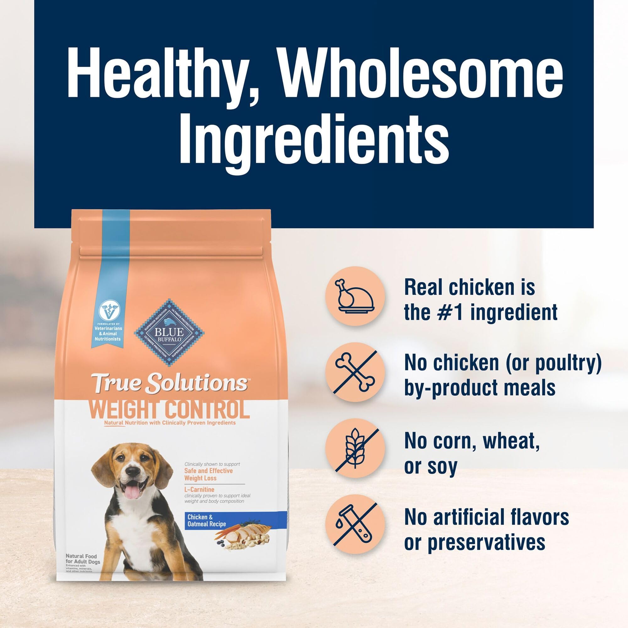 Foto 7 pulgar | Alimento Seco Para Perros Blue Buffalo True Solutions Weight Control, 24 Libras - Venta Internacional.