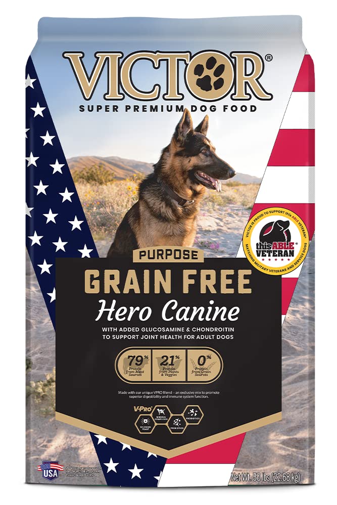 Pienso Para Perros Victor Super Premium Hero Canine Sin Cereales 22,68 Kg - Venta Internacional.