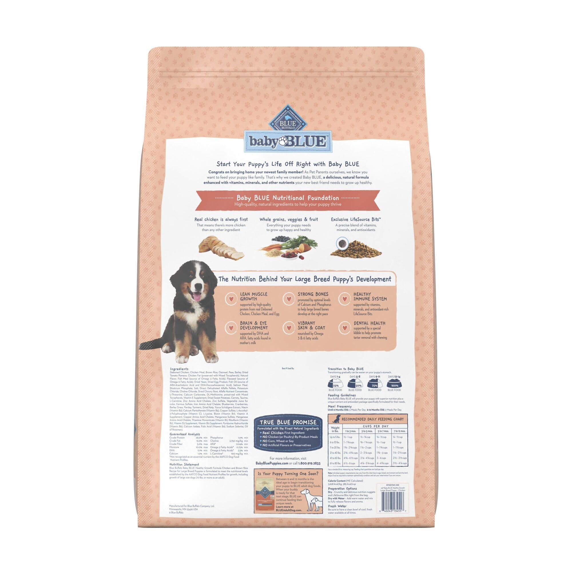Foto 3 pulgar | Comida Para Perros Blue Buffalo Baby Blue Natural Para Cachorros De Raza Grande - Venta Internacional.
