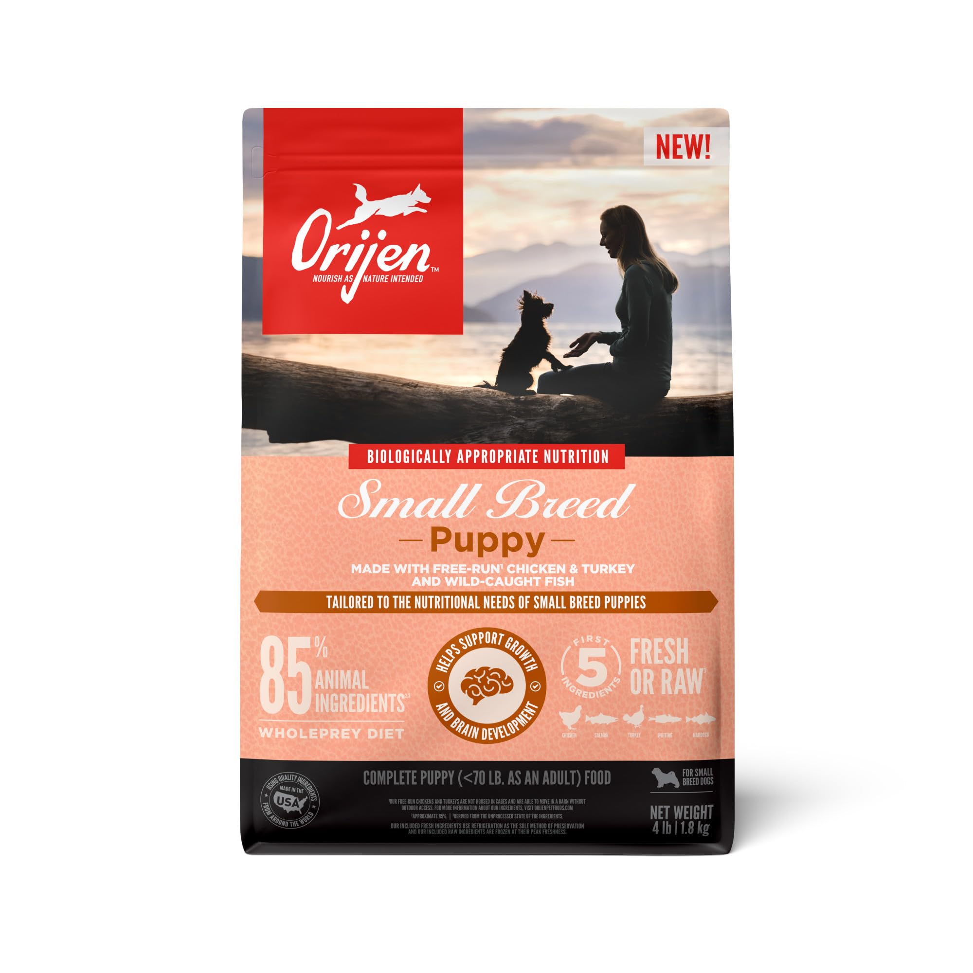 Alimento Para Perros Orijen Para Cachorros De Raza Pequeña 1,8 Kg - Venta Internacional.