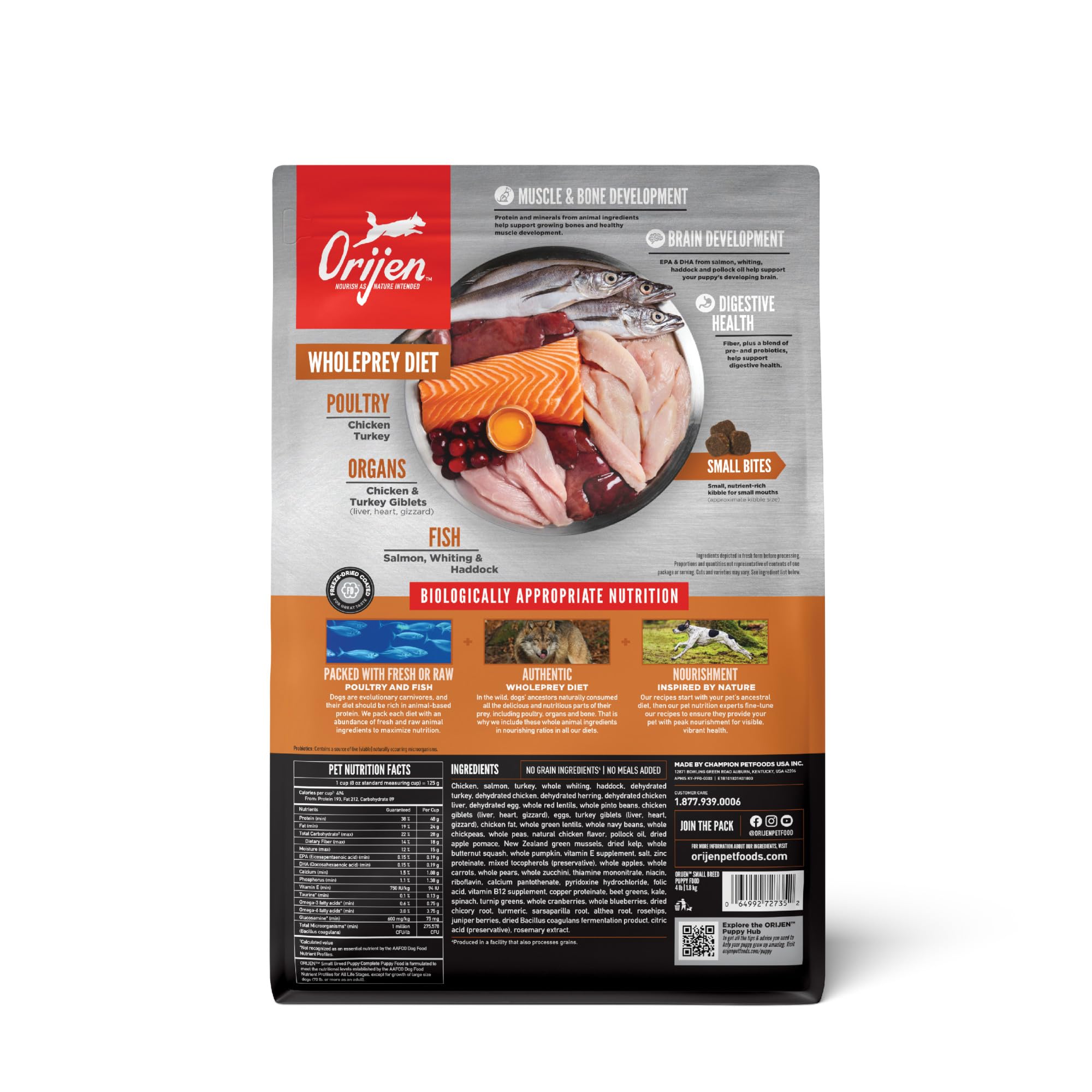 Foto 3 pulgar | Alimento Para Perros Orijen Para Cachorros De Raza Pequeña 1,8 Kg - Venta Internacional.