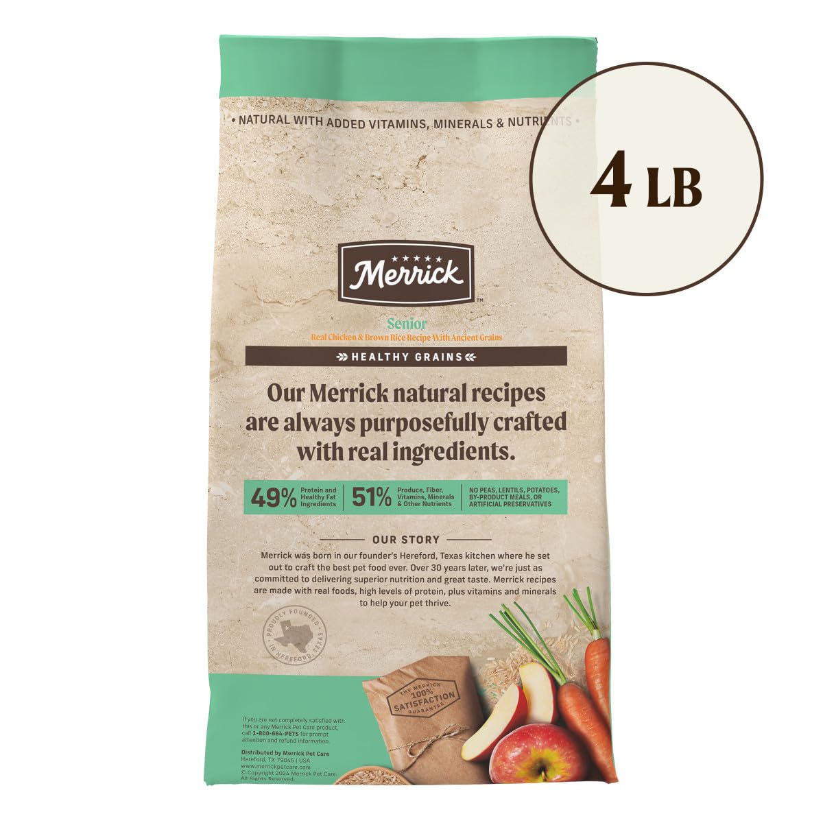 Foto 7 pulgar | Pienso Seco Para Perros Merrick Healthy Grains Senior Chicken 1,8 Kg - Venta Internacional.