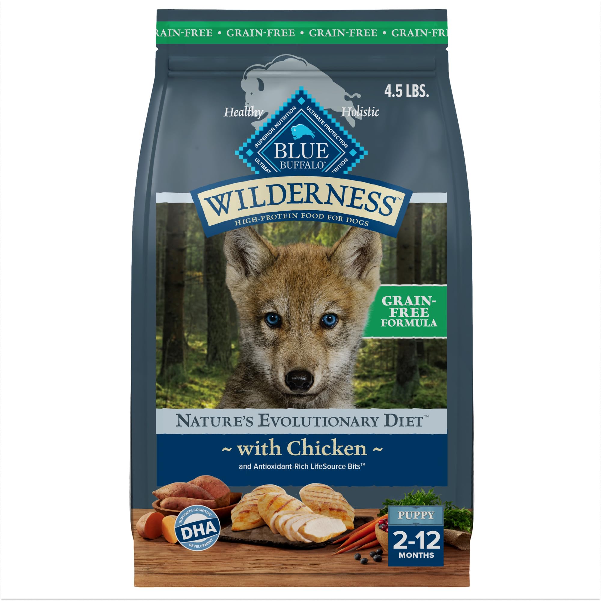 Alimento Para Perros Blue Buffalo Wilderness Puppy Chicken, 2 Kg - Venta Internacional.