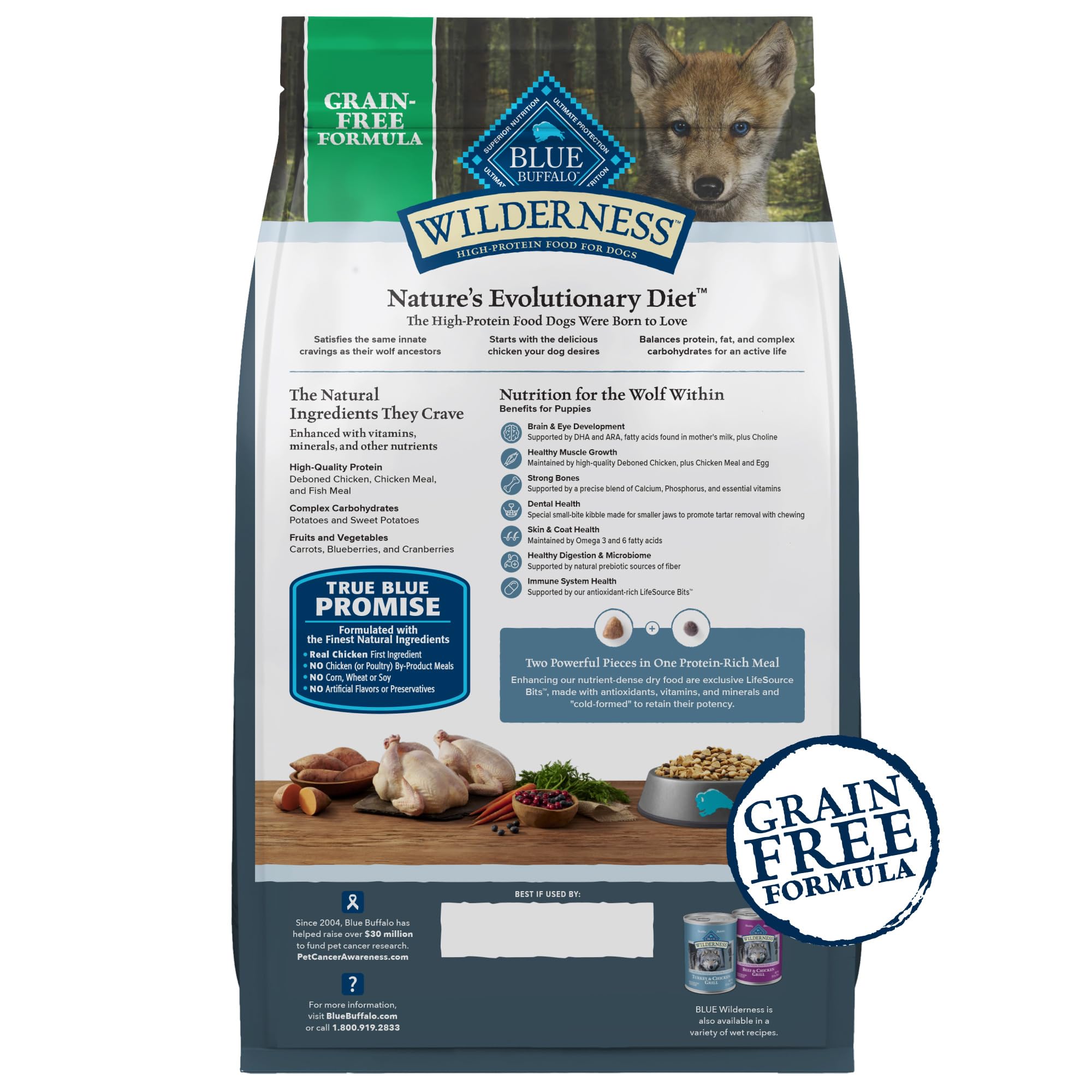 Foto 3 pulgar | Alimento Para Perros Blue Buffalo Wilderness Puppy Chicken, 2 Kg - Venta Internacional.