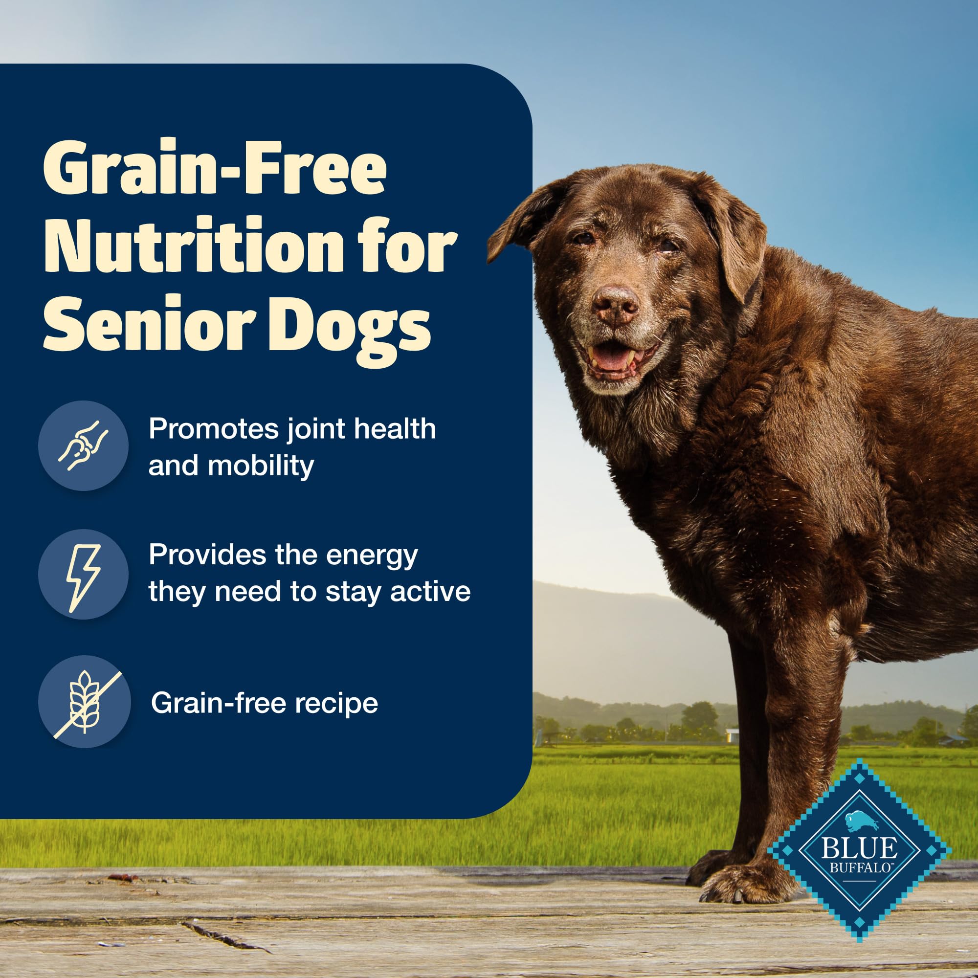 Foto 4 pulgar | Comida Para Perros Blue Buffalo Freedom Senior, Sin Cereales, Bolsa De 1,8 Kg - Venta Internacional.