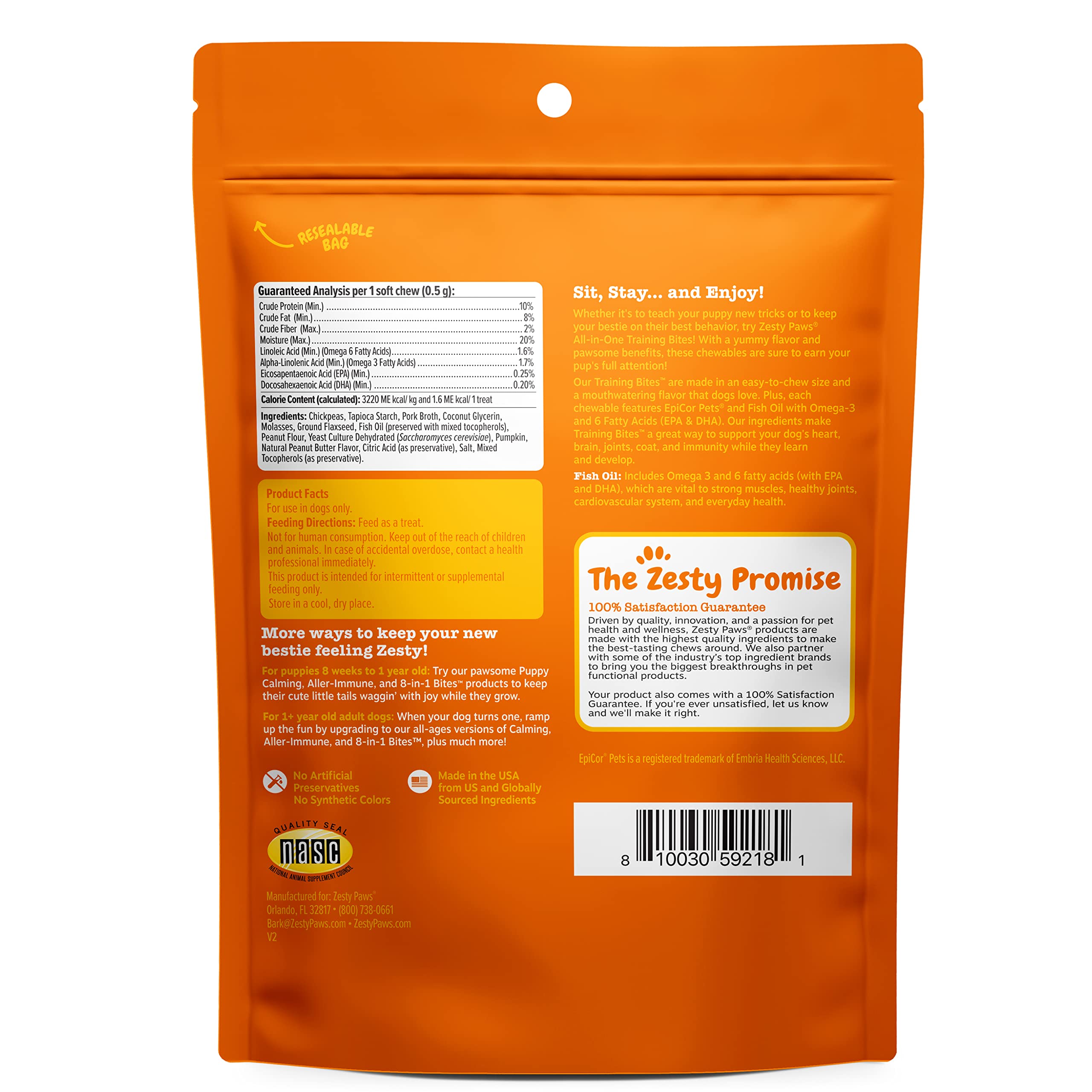 Foto 6 pulgar | Training Treats Zesty Paws Healthy Para Perros Con Músculos De La Articulación De La Cadera - Venta Internacional.