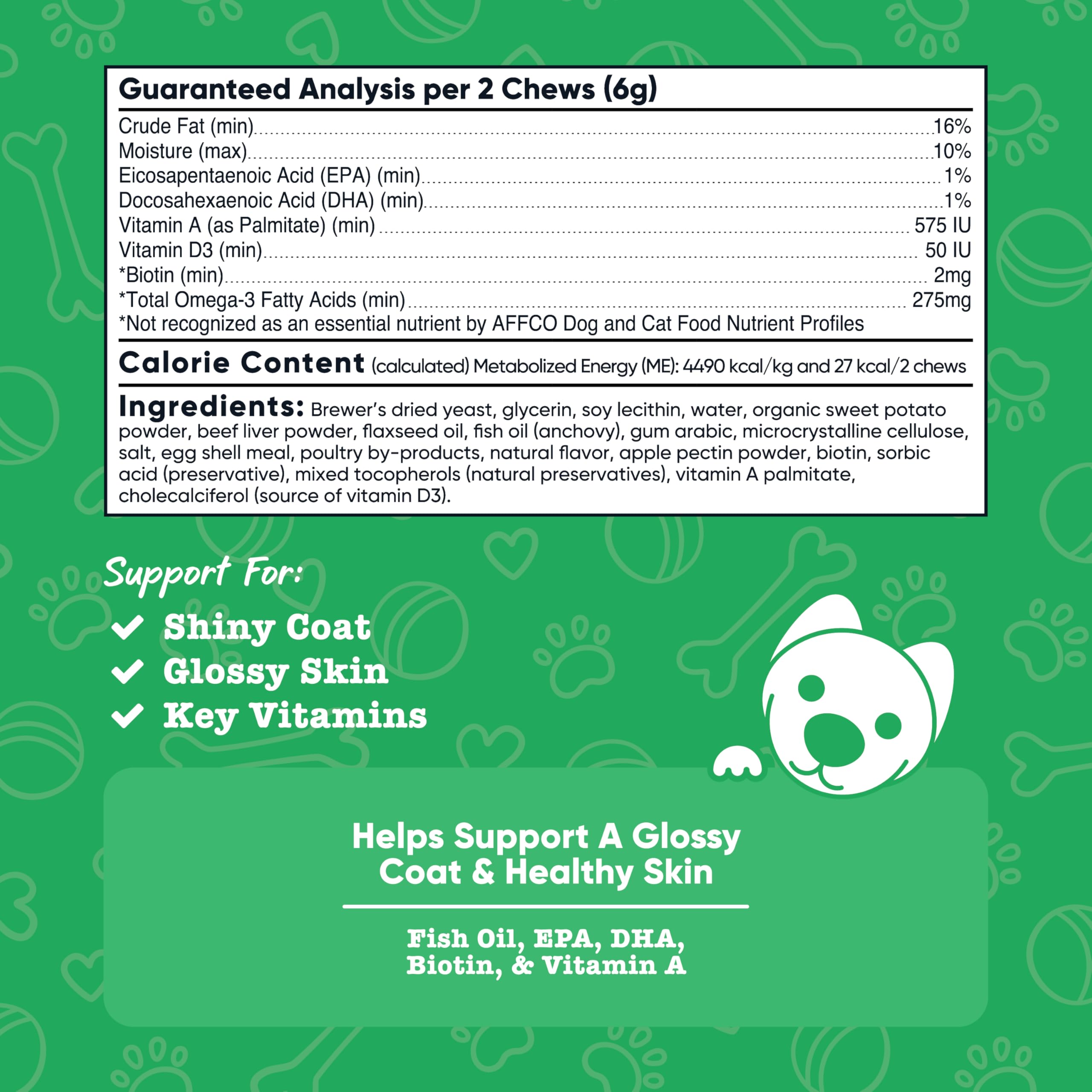 Foto 3 pulgar | Suplemento Nutricost Pets Skin & Pelat Support Para Perros - Venta Internacional.