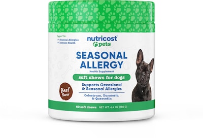 Foto 1 | Suplemento Nutricost Pets Seasonal Allergy Para Perros, 60 Comprimidos Masticables - Venta Internacional.