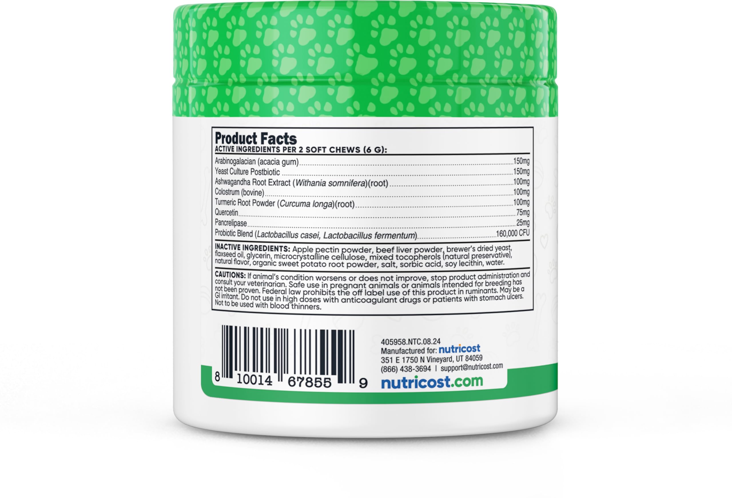 Foto 5 pulgar | Suplemento Nutricost Pets Seasonal Allergy Para Perros, 60 Comprimidos Masticables - Venta Internacional.