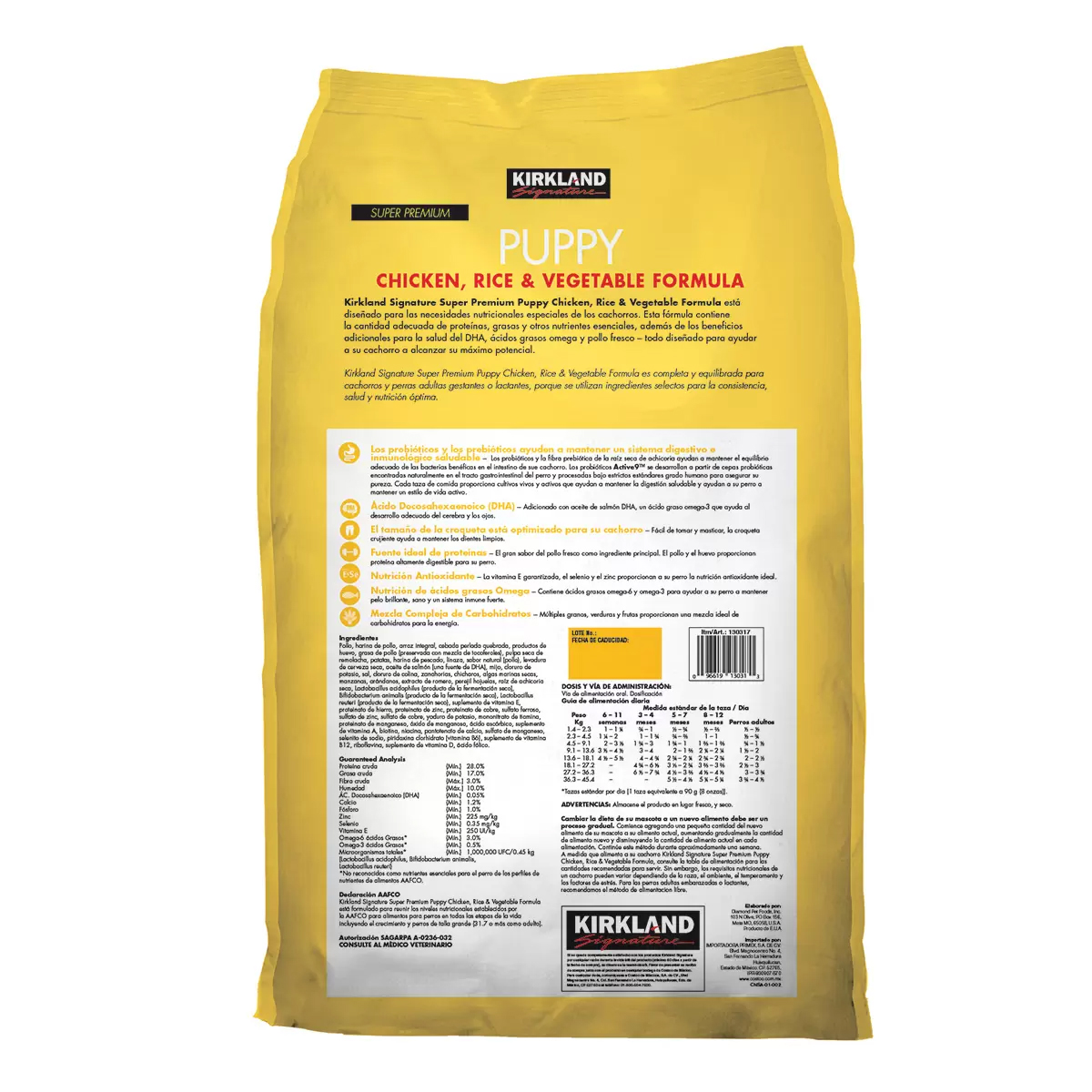Foto 4 pulgar | Alimento Para Perro Cachorro Kirkland Super Premium 9kg