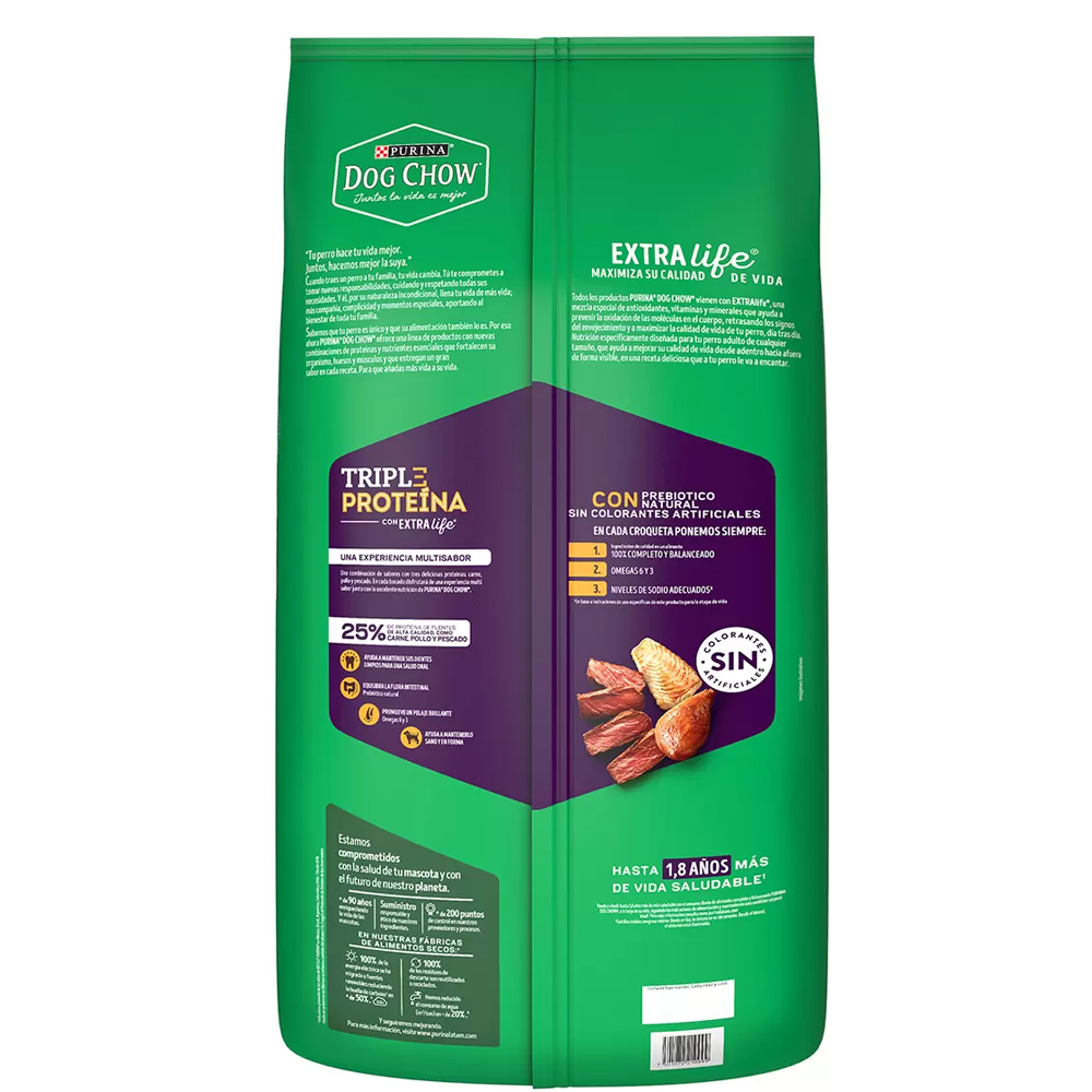 Foto 3 pulgar | Alimento para Perro Purina Dog Chow Adulto 18 kg