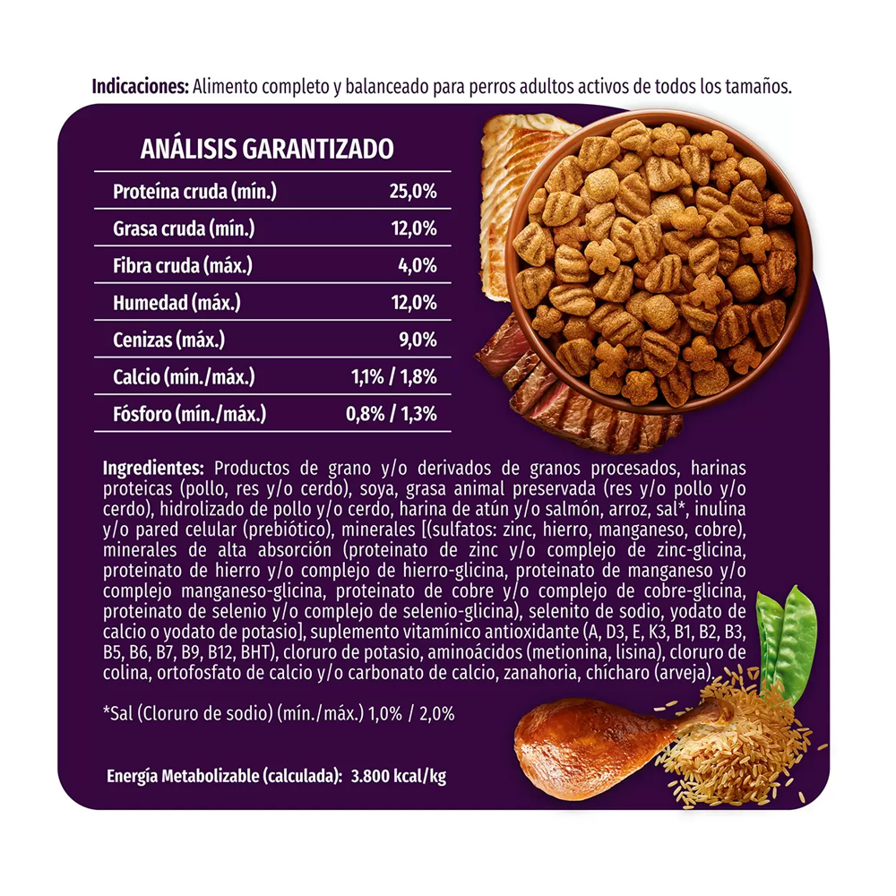 Foto 3 | Alimento para Perro Purina Dog Chow Adulto 18 kg