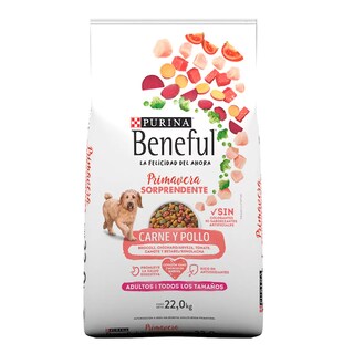 Foto 1 | Alimento para Perro Purina Beneful Adulto Carne Pollo 22kg
